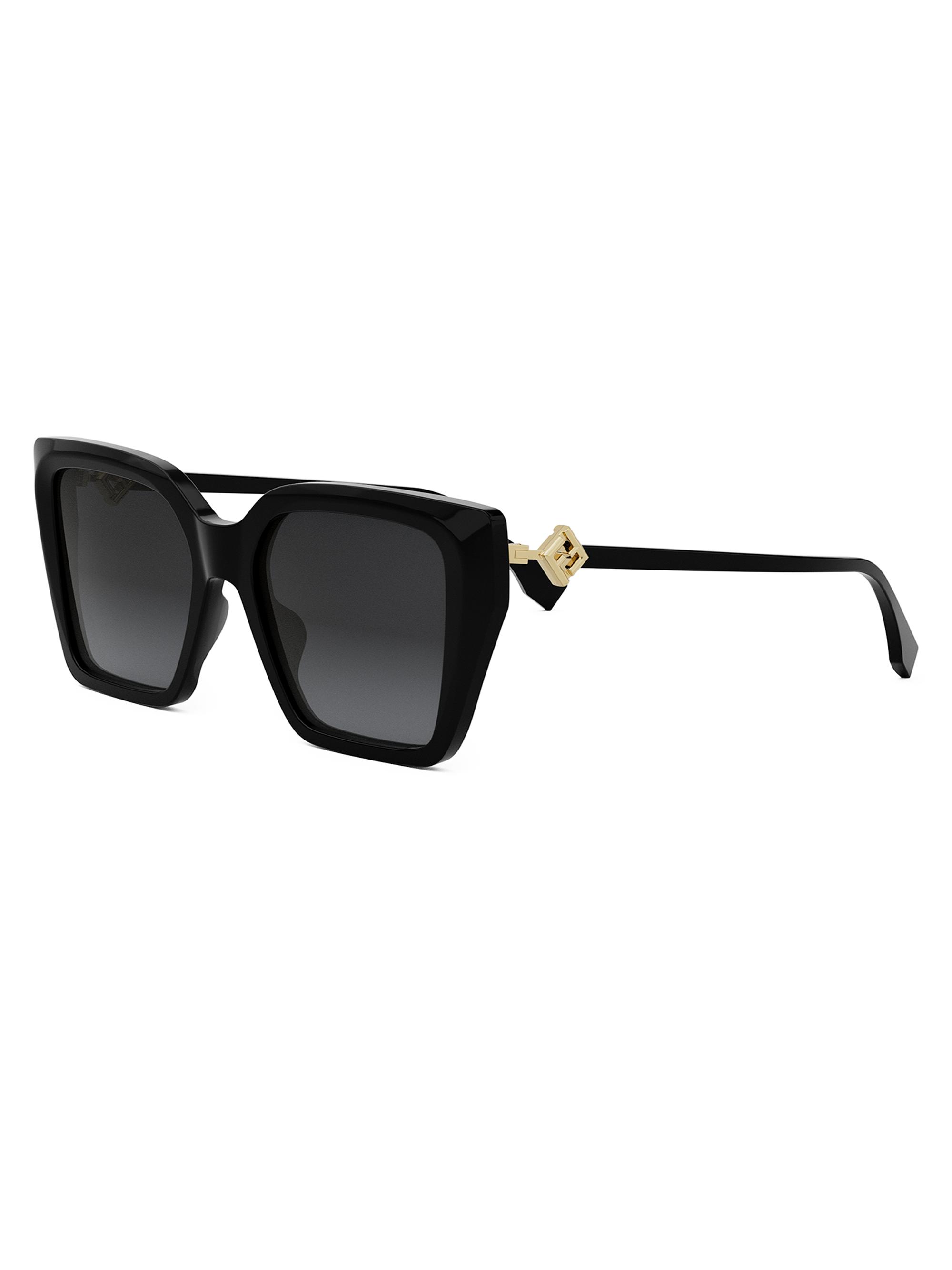 Fendi Lettering 54MM Geometric Sunglasses | Saks Fifth Avenue
