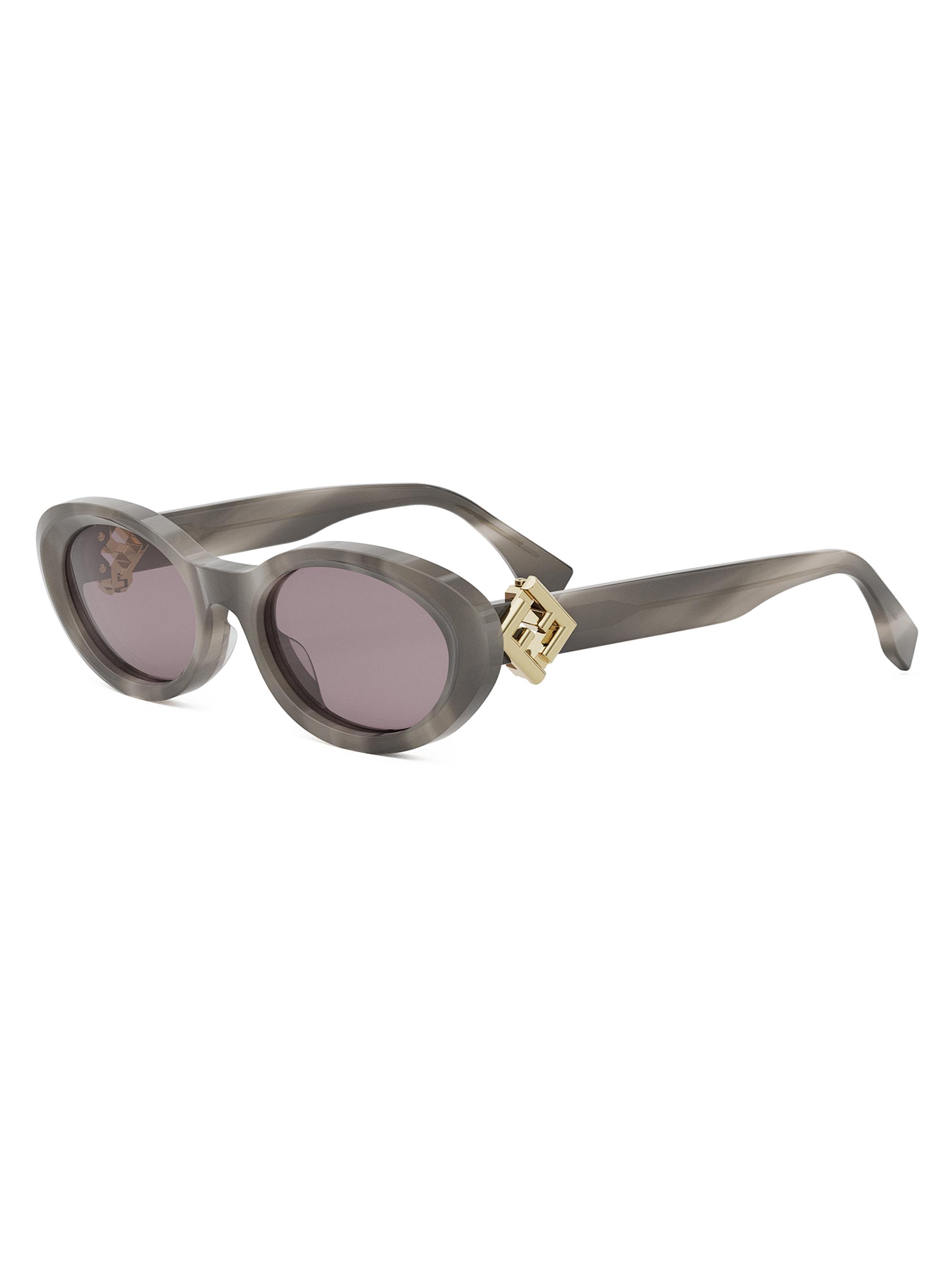 Fendi FF Diamonds 53MM Oval Sunglasses | Saks Fifth Avenue