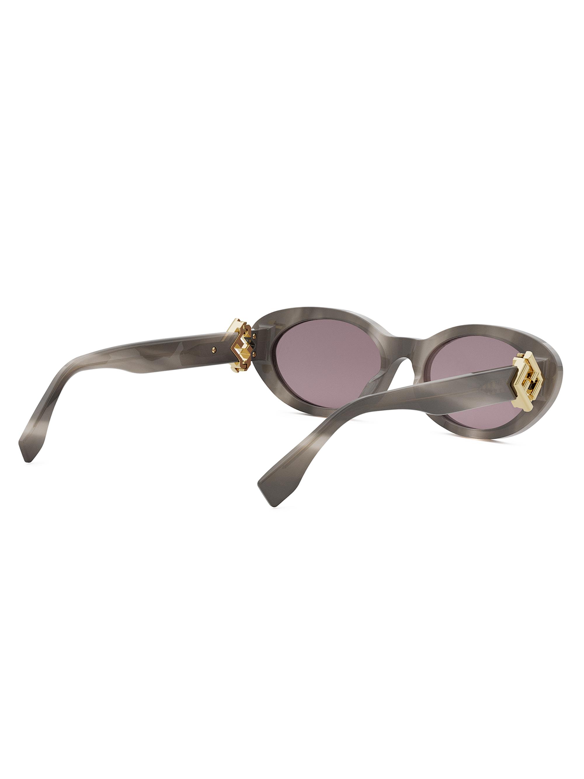 Fendi FF Diamonds 53MM Oval Sunglasses | Saks Fifth Avenue