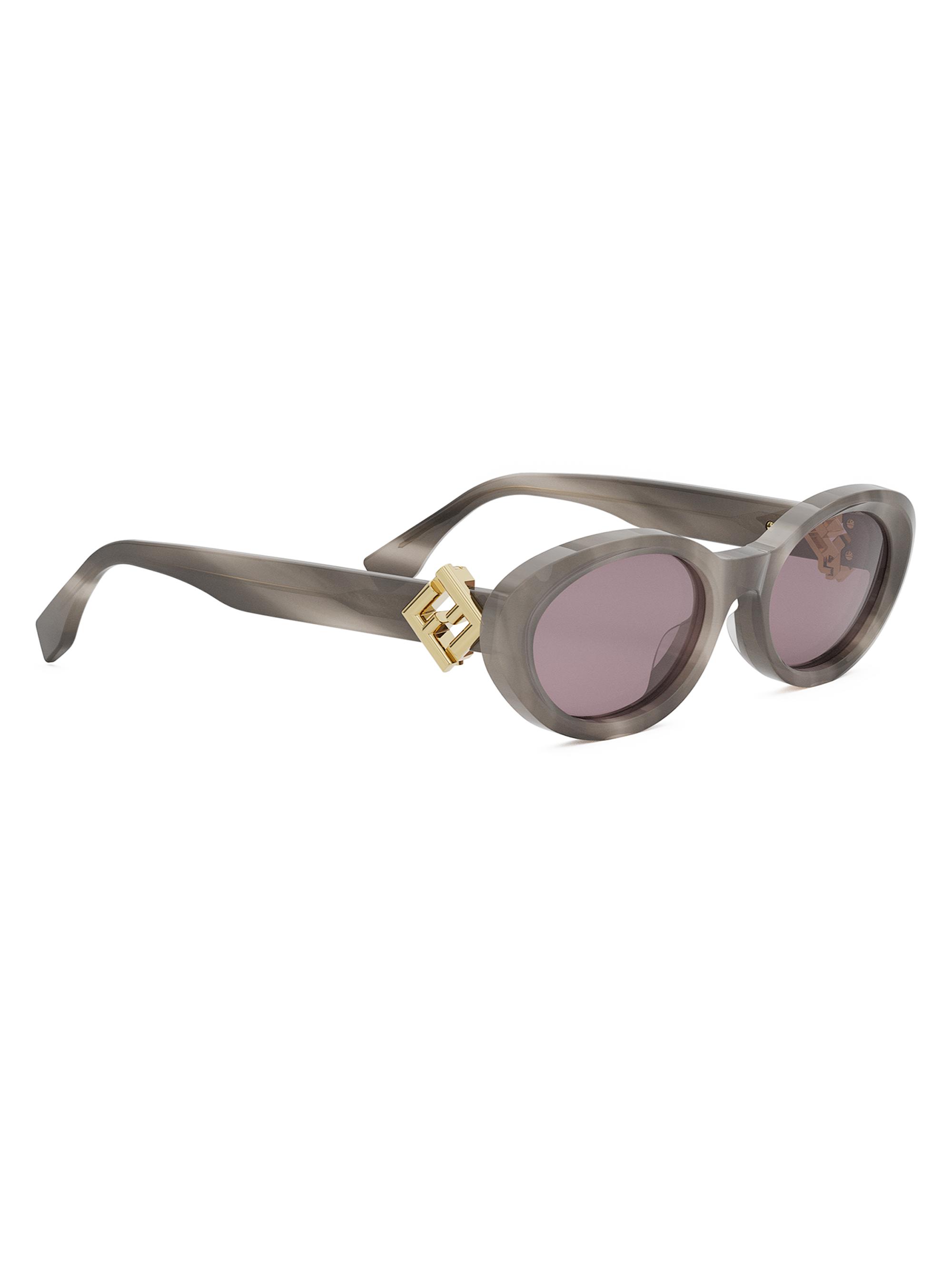 fen47★ Fendi FF Diamonds 53MM Oval Sunglasses | Saks Fifth Avenue