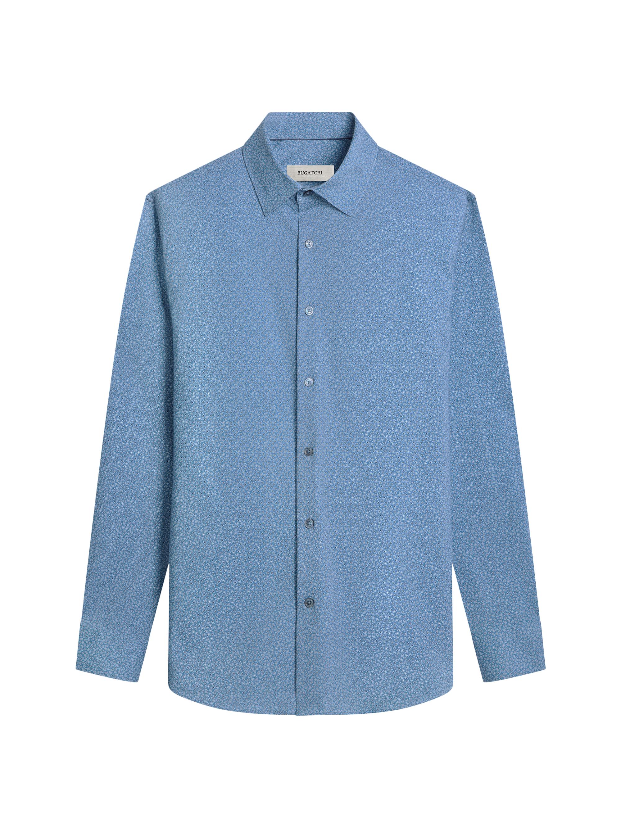 Bugatchi Men's Ooohcotton James Button-Front Shirt - Night Blue