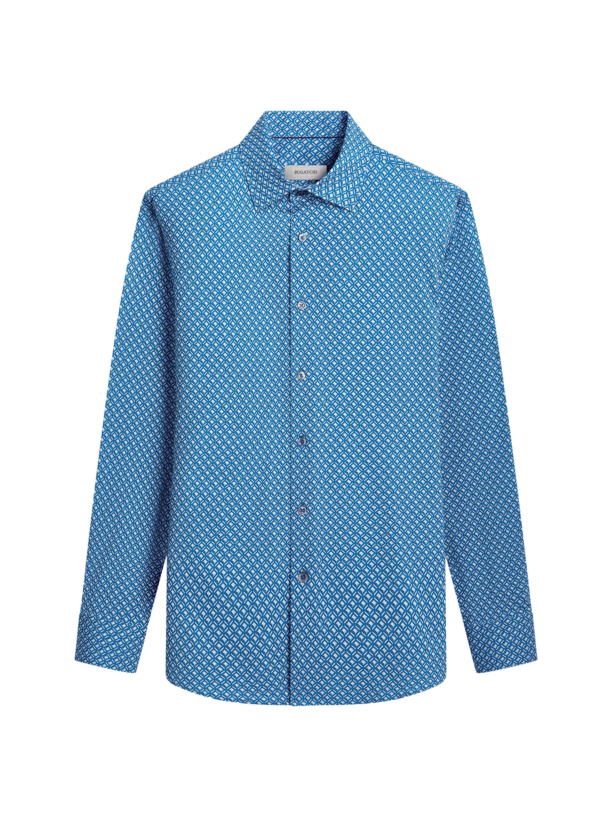 Bugatchi Men's Ooohcotton James Button-Front Shirt - Teal
