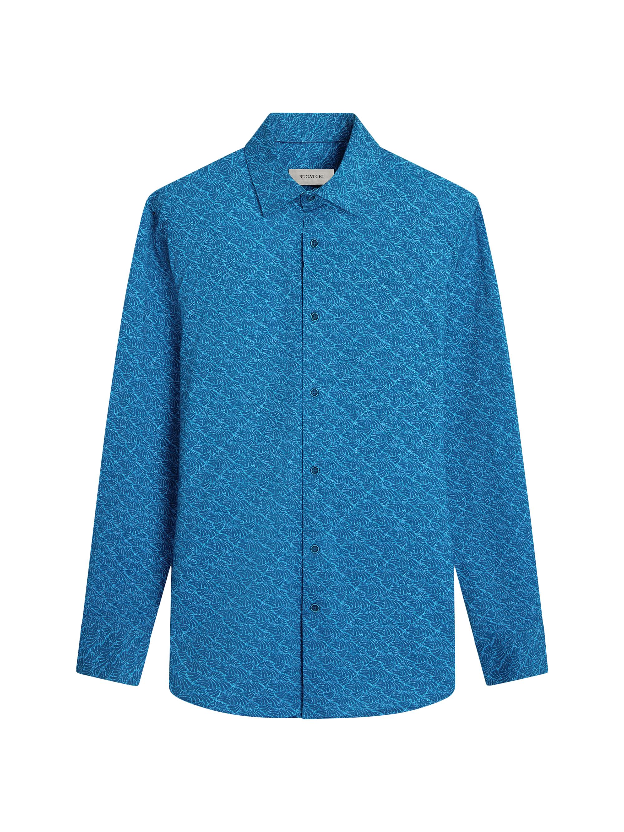 Bugatchi Men's Ooohcotton James Button-Front Shirt - Night Blue