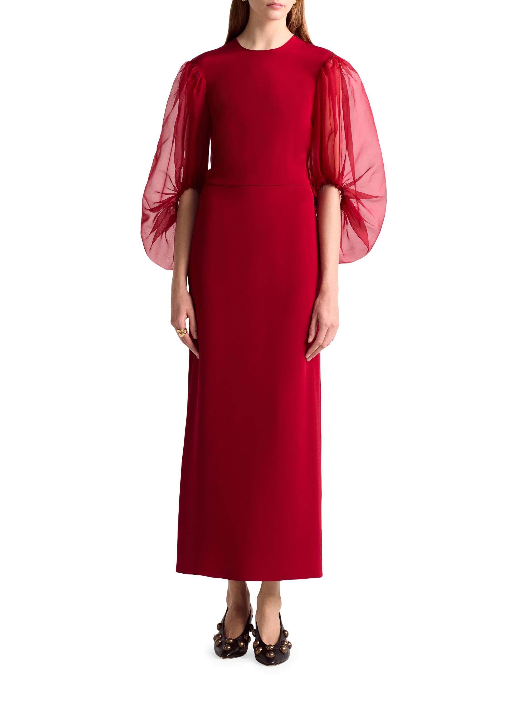 Altuzarra Danielle Sheer Puff-Sleeve Cocktail Dress | Saks Fifth
