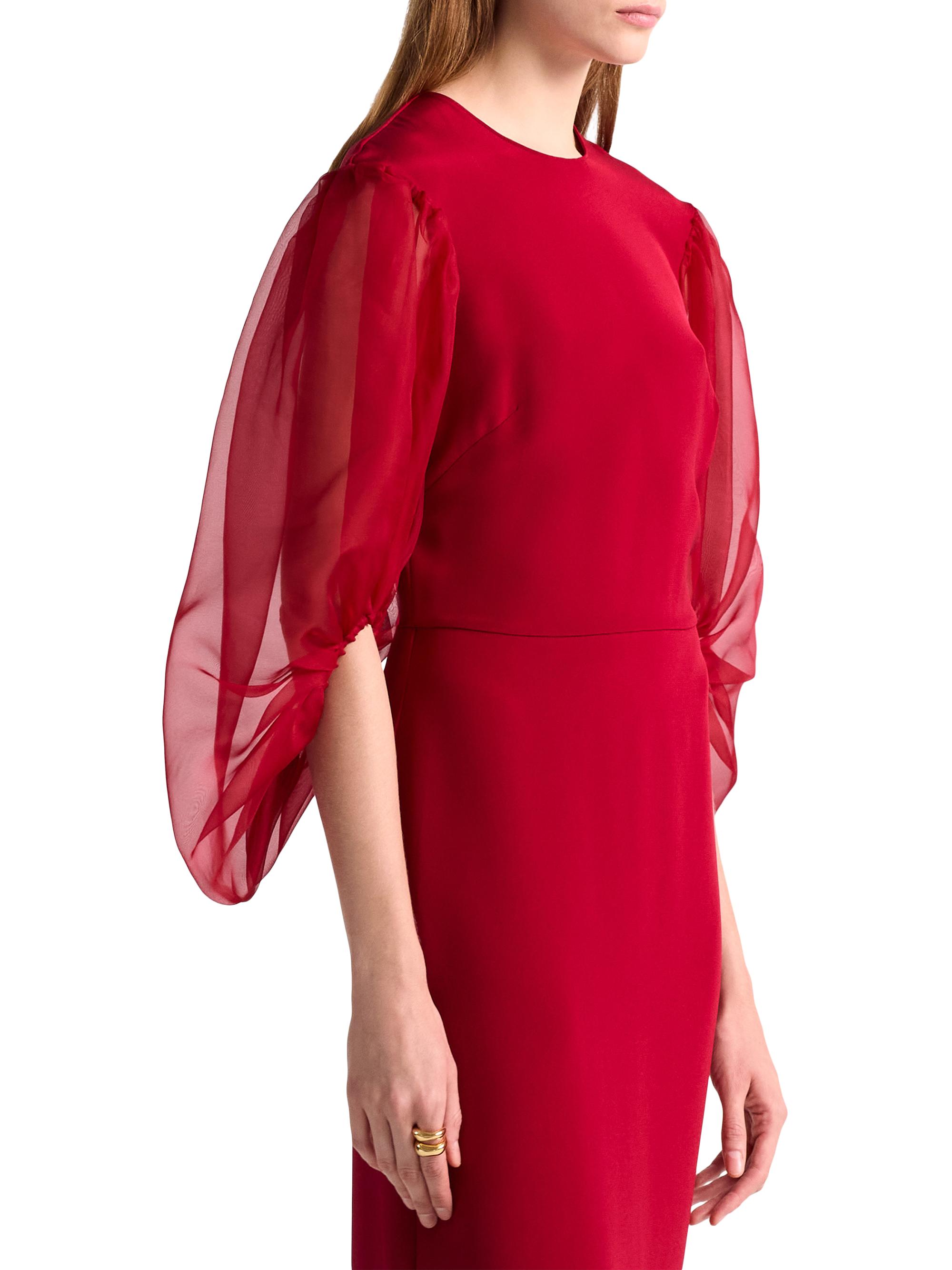 Altuzarra Danielle Sheer Puff-Sleeve Cocktail Dress | Saks Fifth