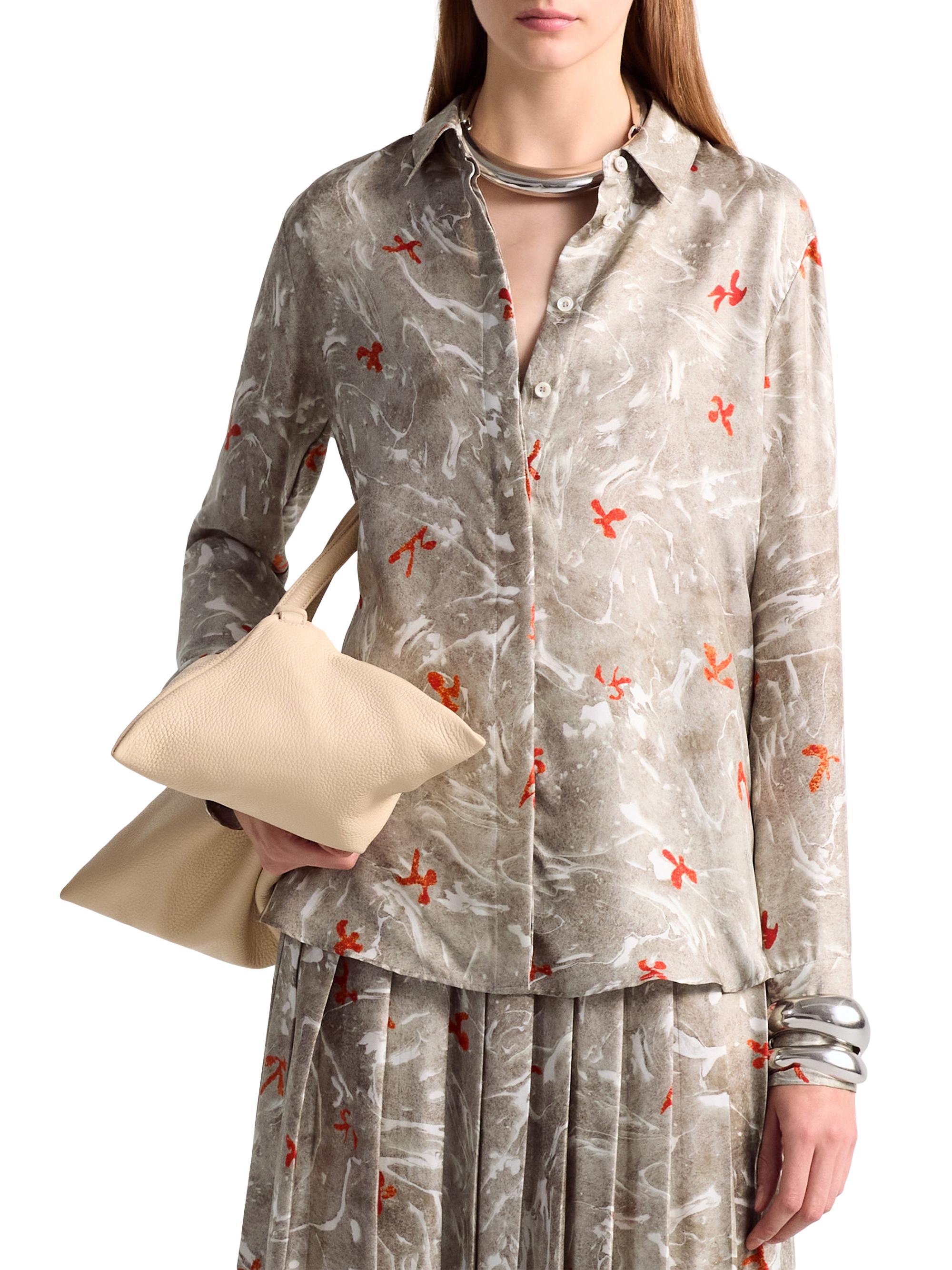 Altuzarra Women's Chika Bird Print Shirt - Smoked Glass Marbled