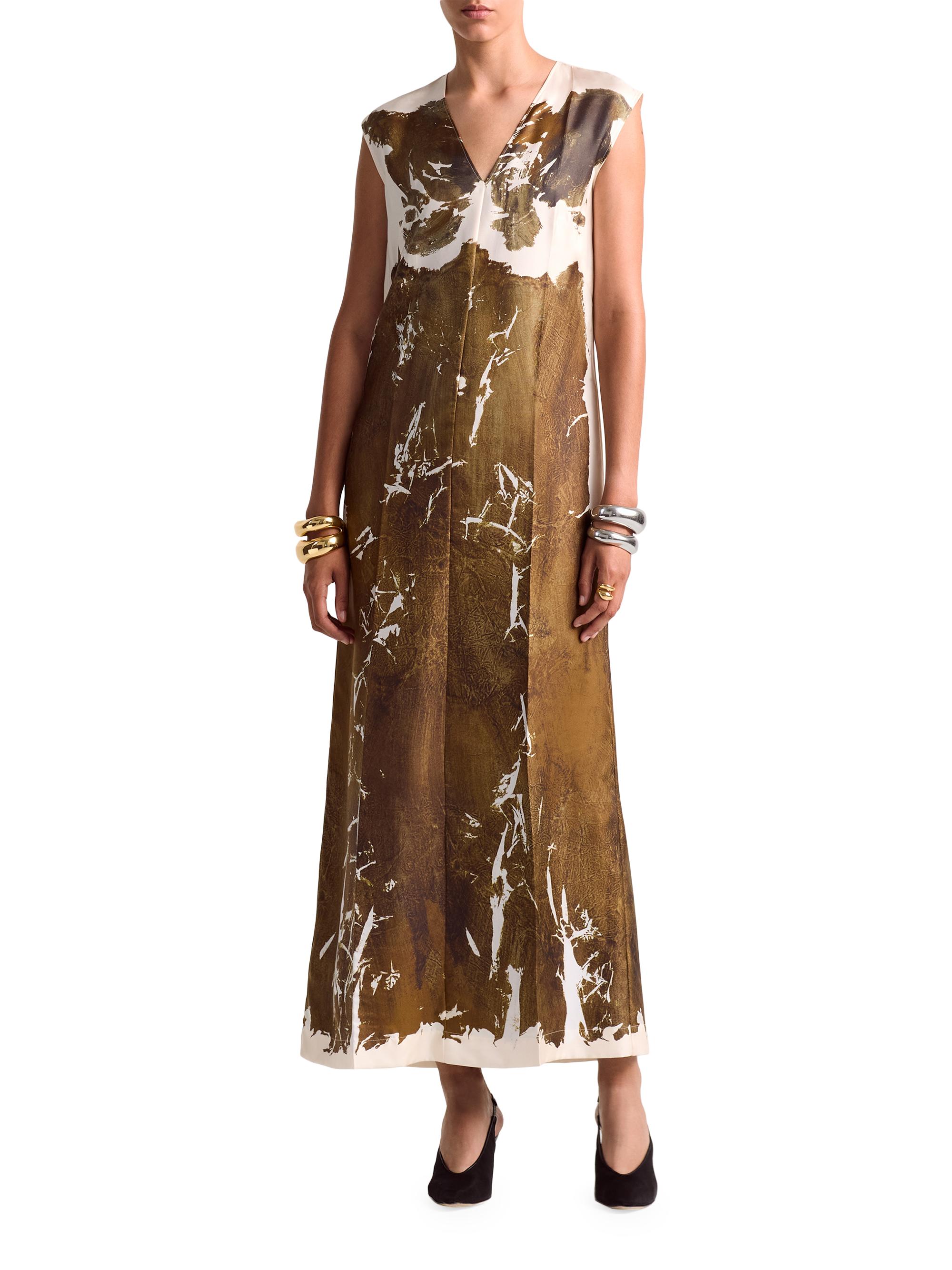 Altuzarra Women's Cherie Printed Silk Maxi Dress - Python Painted Bodies