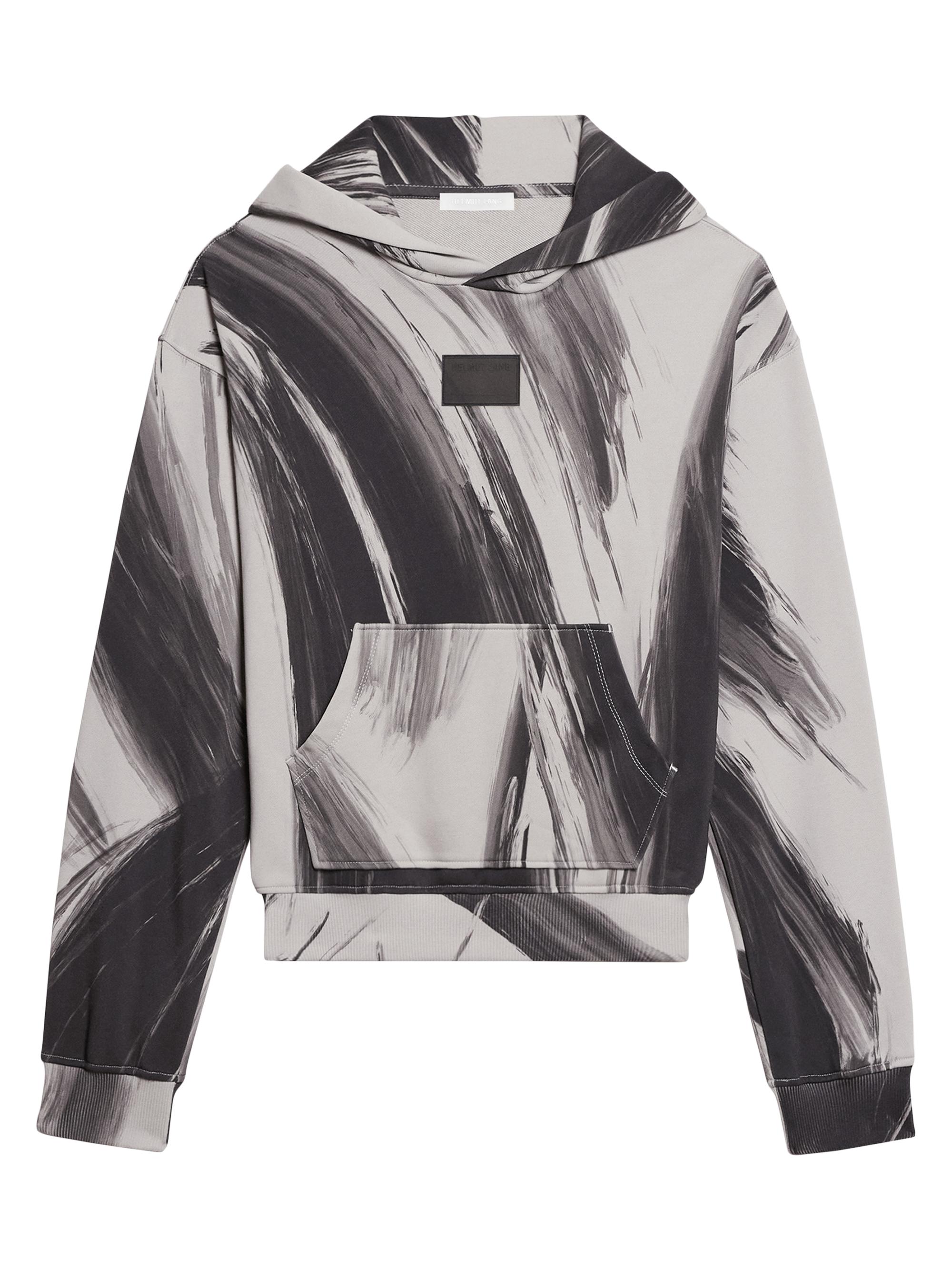 Helmut Lang Men's Feather Brushstroke Studio Hoodie - Grey