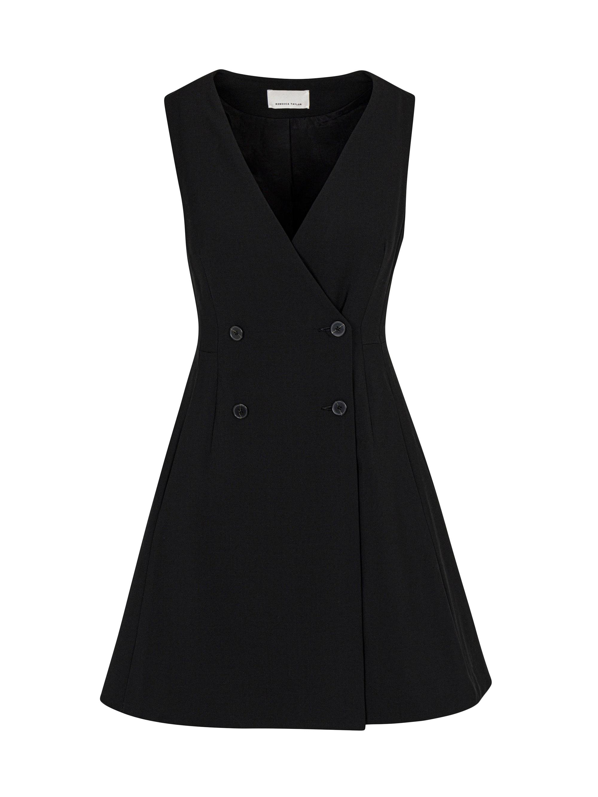 Rebecca Taylor Women's Double-Breasted Minidress - Black