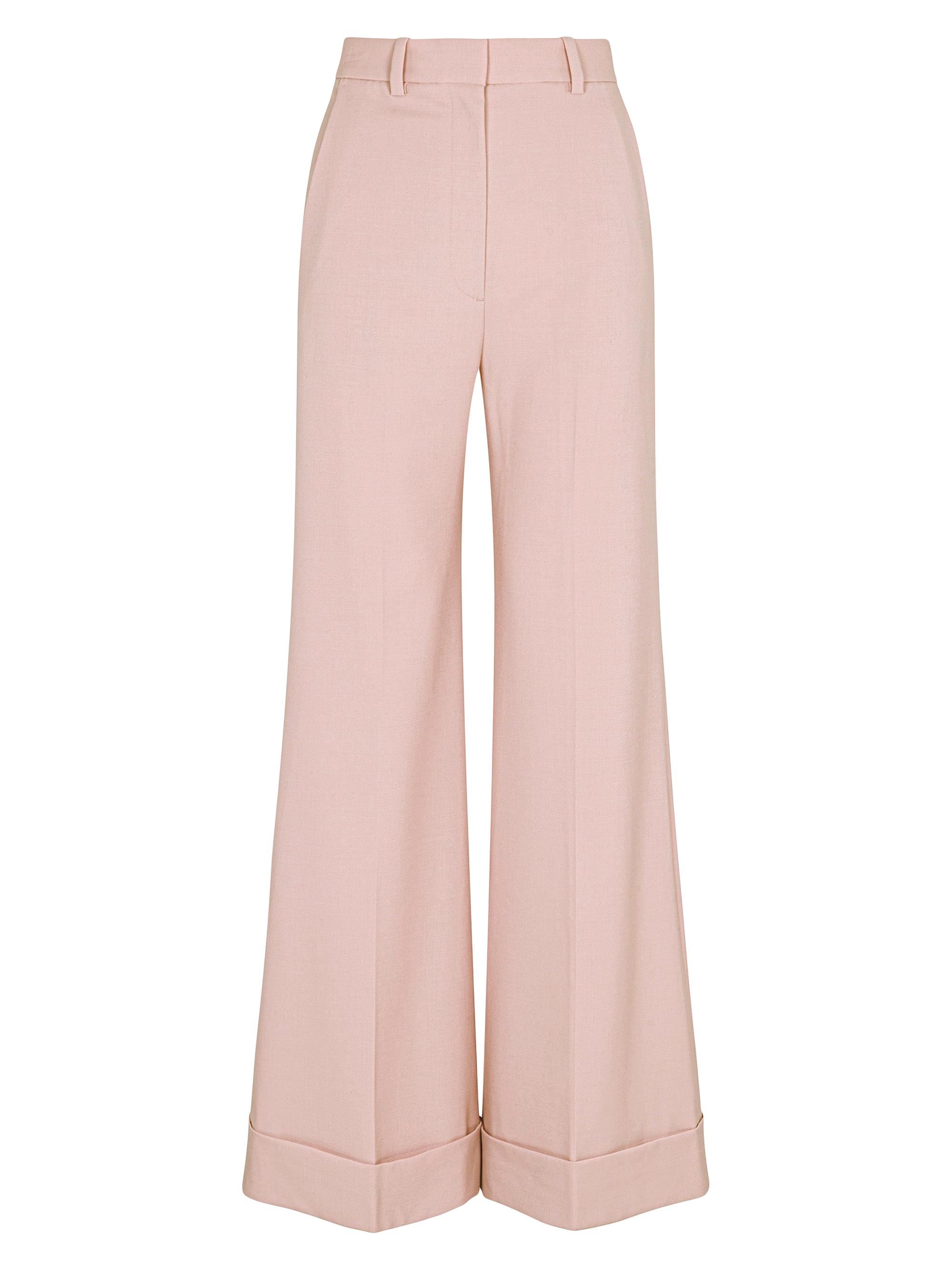 Rebecca Taylor Women's Calvary Twill Wide-Leg Trousers - Calamine Pink