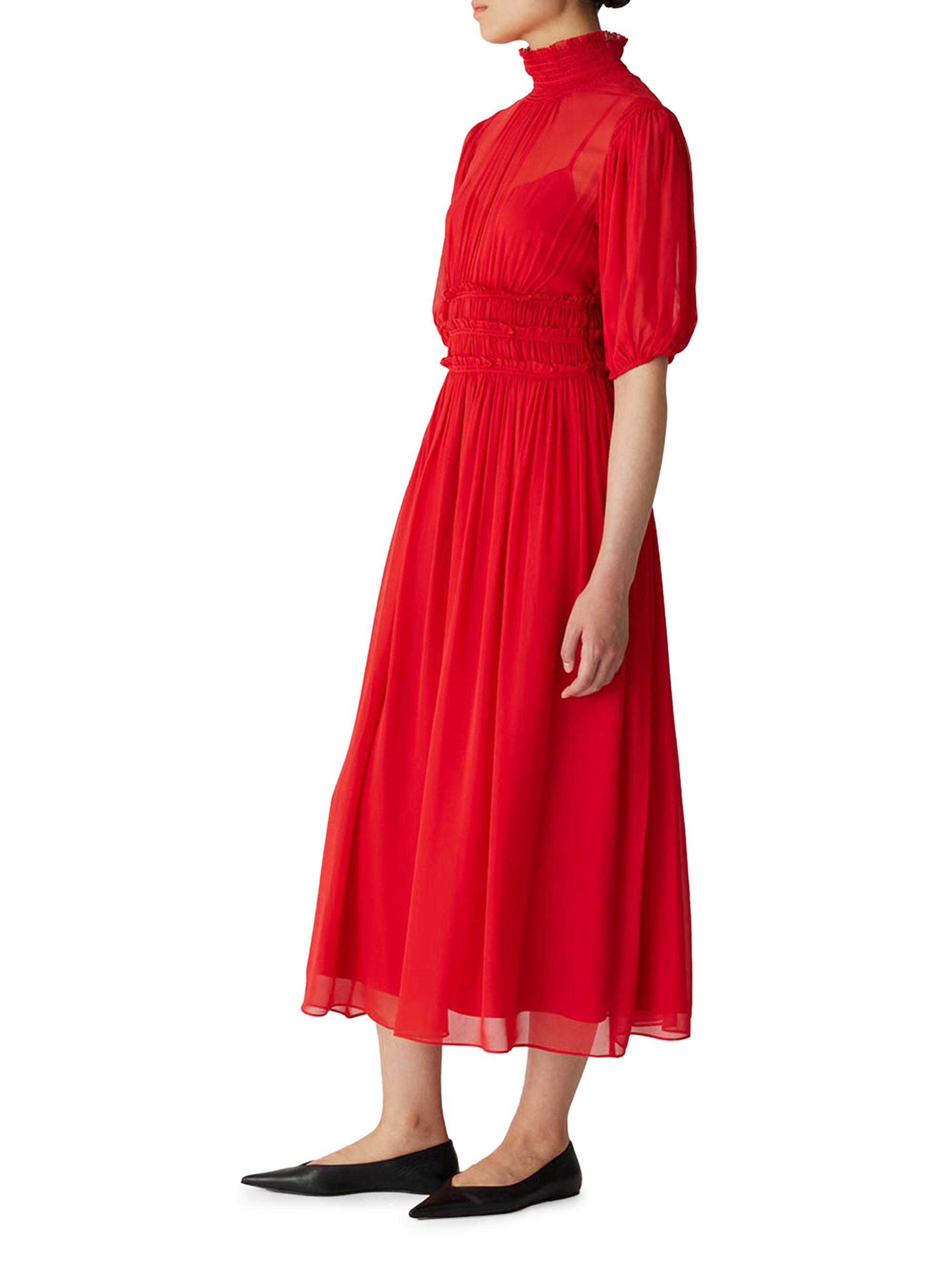 Rebecca Taylor Chiffon Smocked-Waist Dress | Saks Fifth Avenue