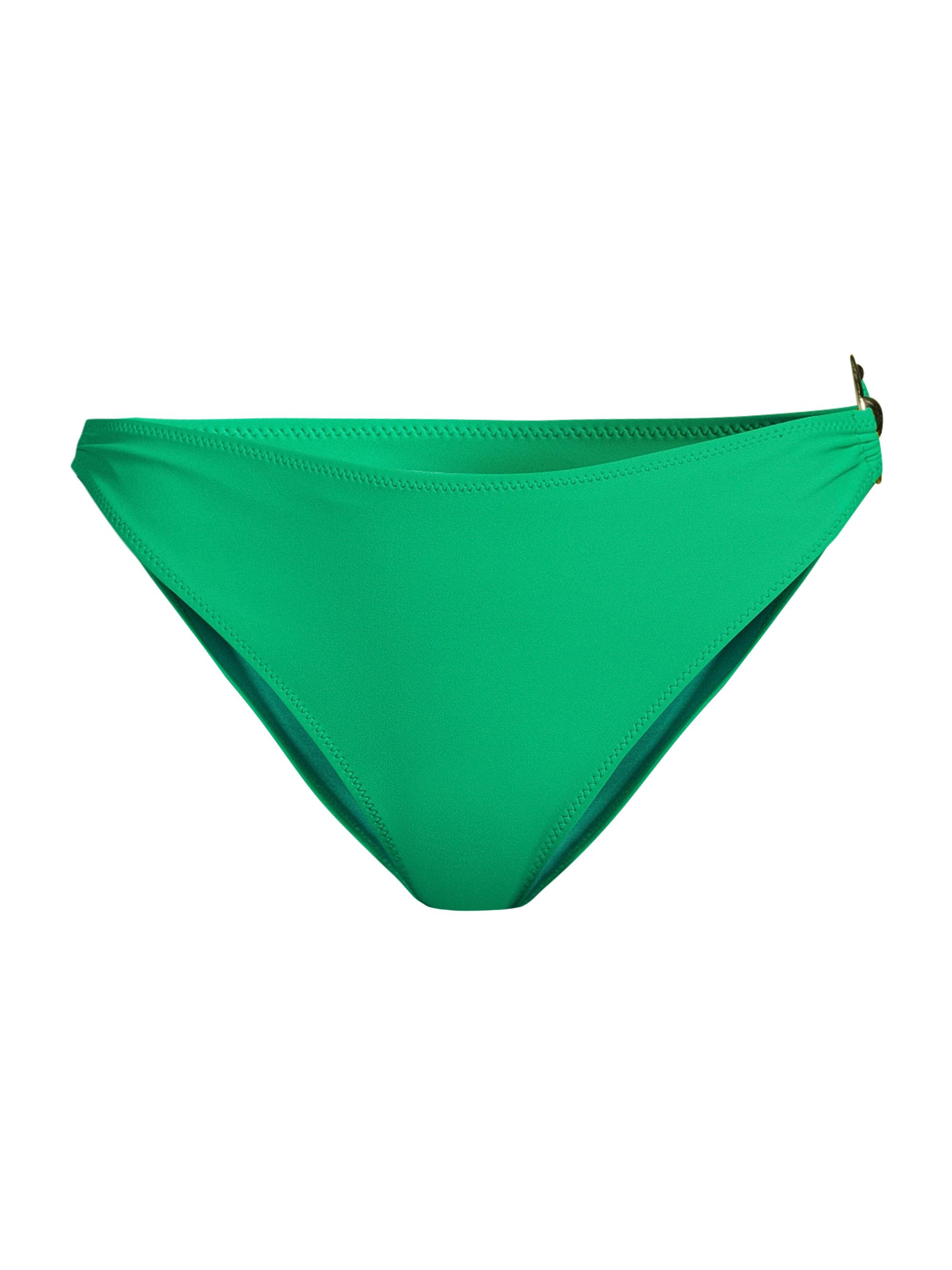 Ramy Brook Women's Morrow Embellished Bikini Bottom - Palm Green