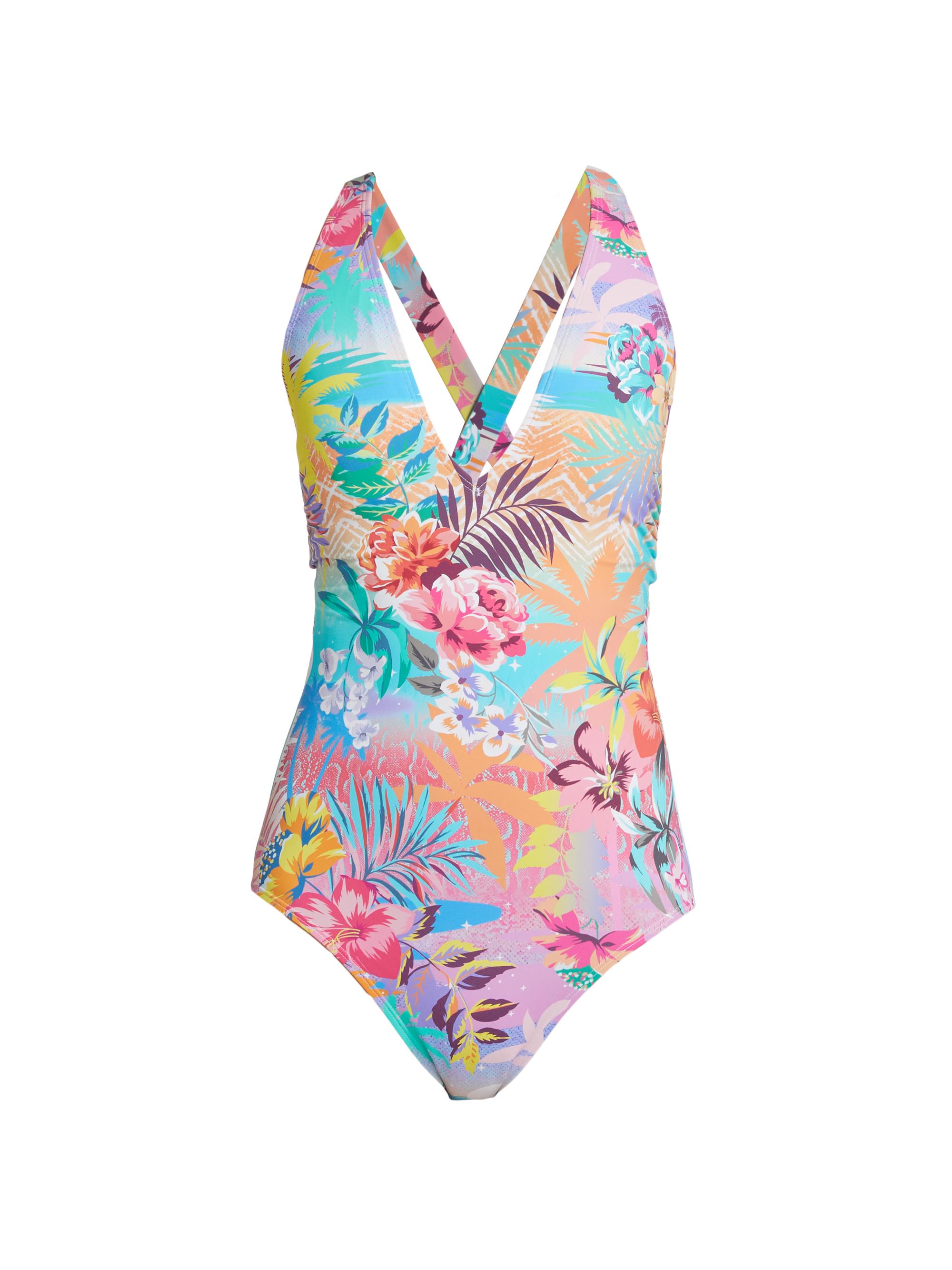 Johnny Was Women's Zeru Cross-Back One-Piece Swimsuit - Zeru