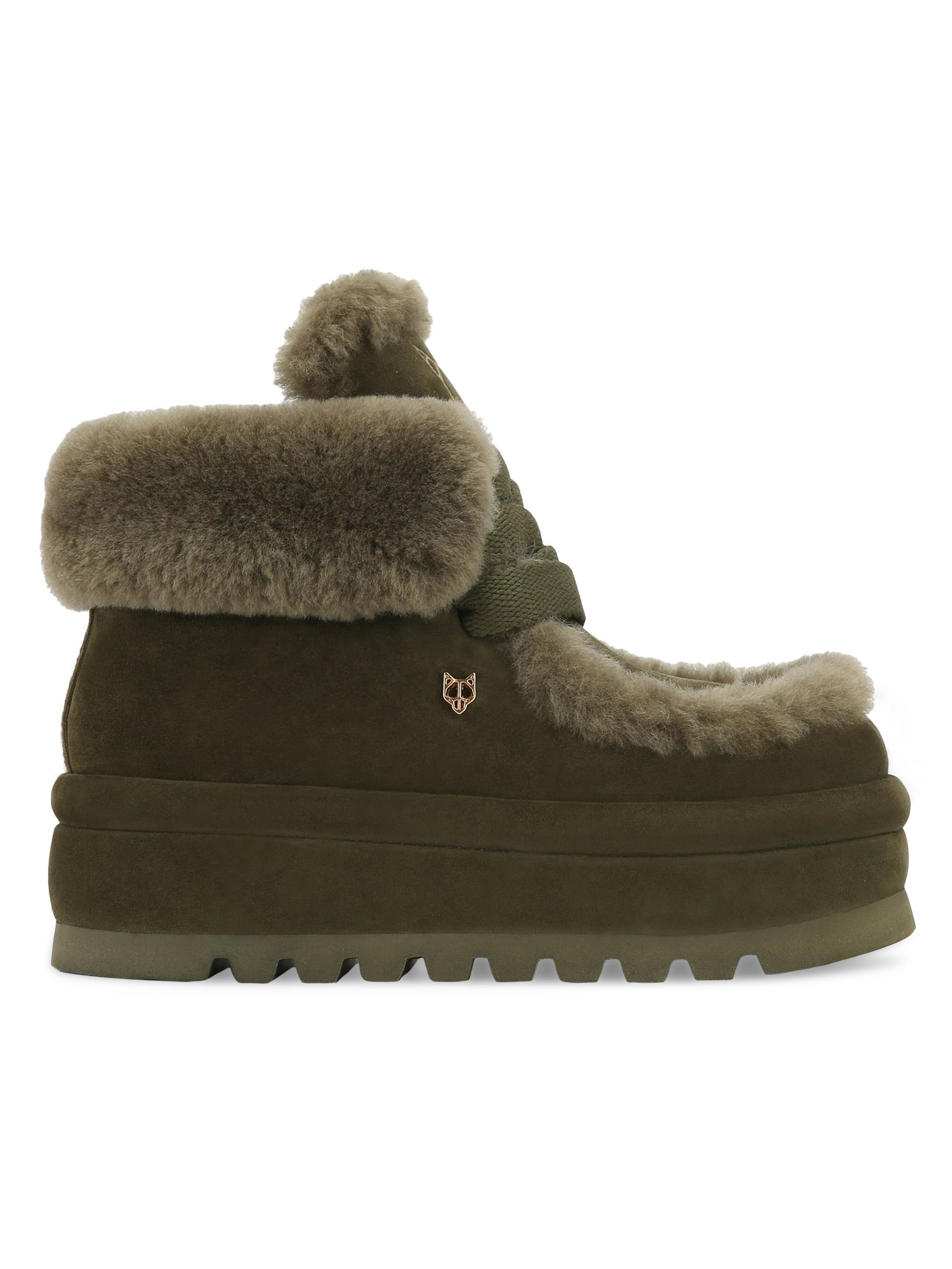 Naked Wolfe Women's Bambi Shearling Boots - Brown Tan