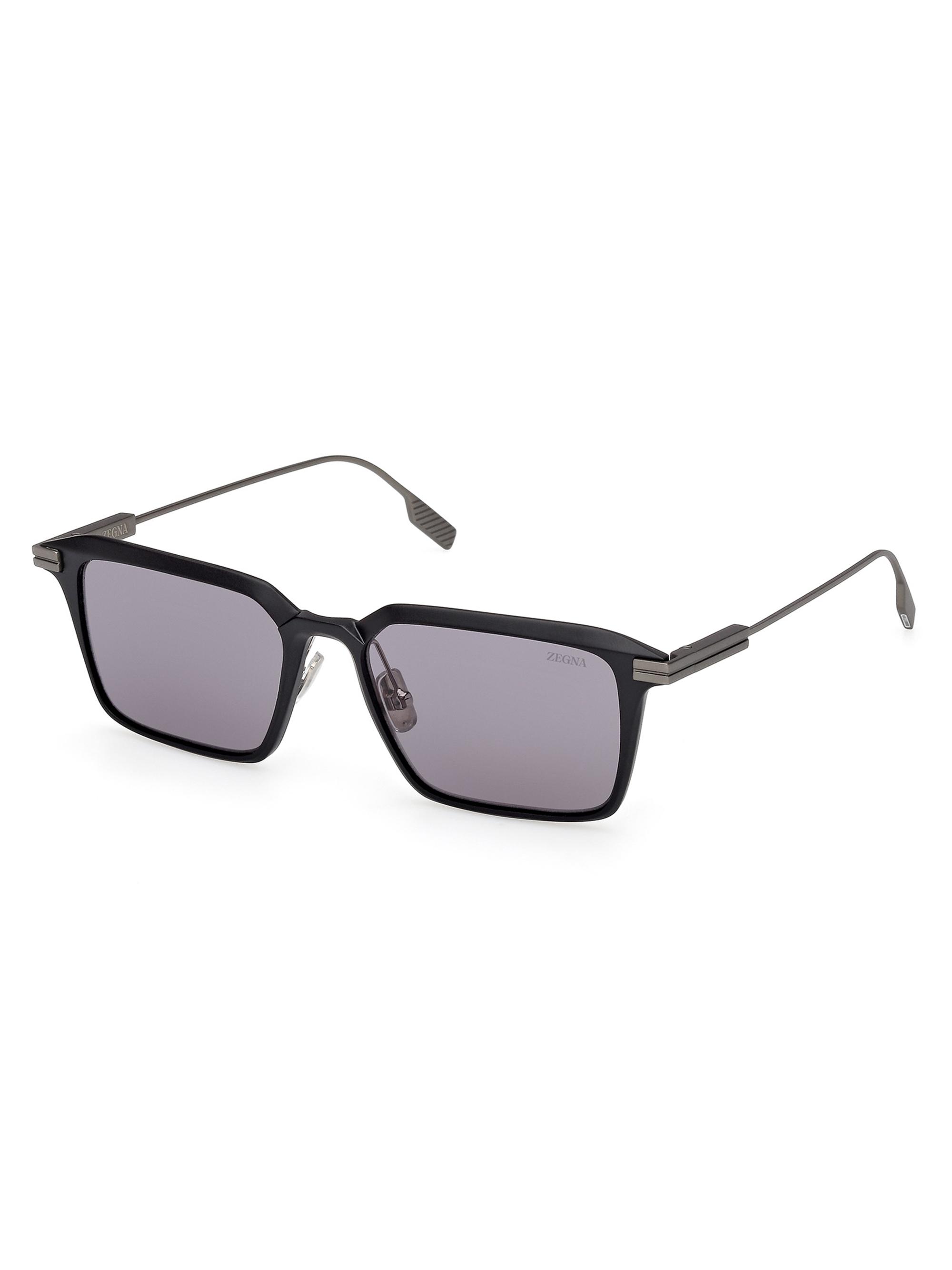 ZEGNA Men's 55MM Square Sunglasses - Matte Dark Grey