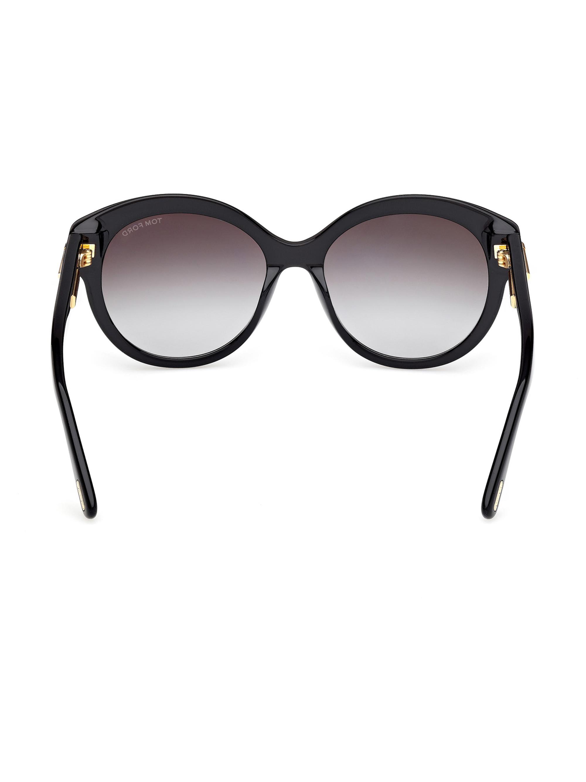 Tom Ford FT0870 cateye Sunglasses with Black frame and Grey lenses | David Clulow