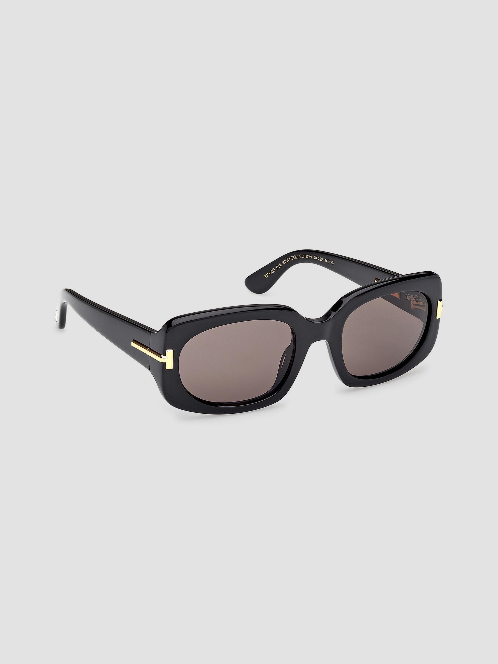 TF 1253 01A Tom Ford Icon Sunglasses Black ICON RECTANGULAR SUNGLASSES | TOM FORD Fashion main image 3
