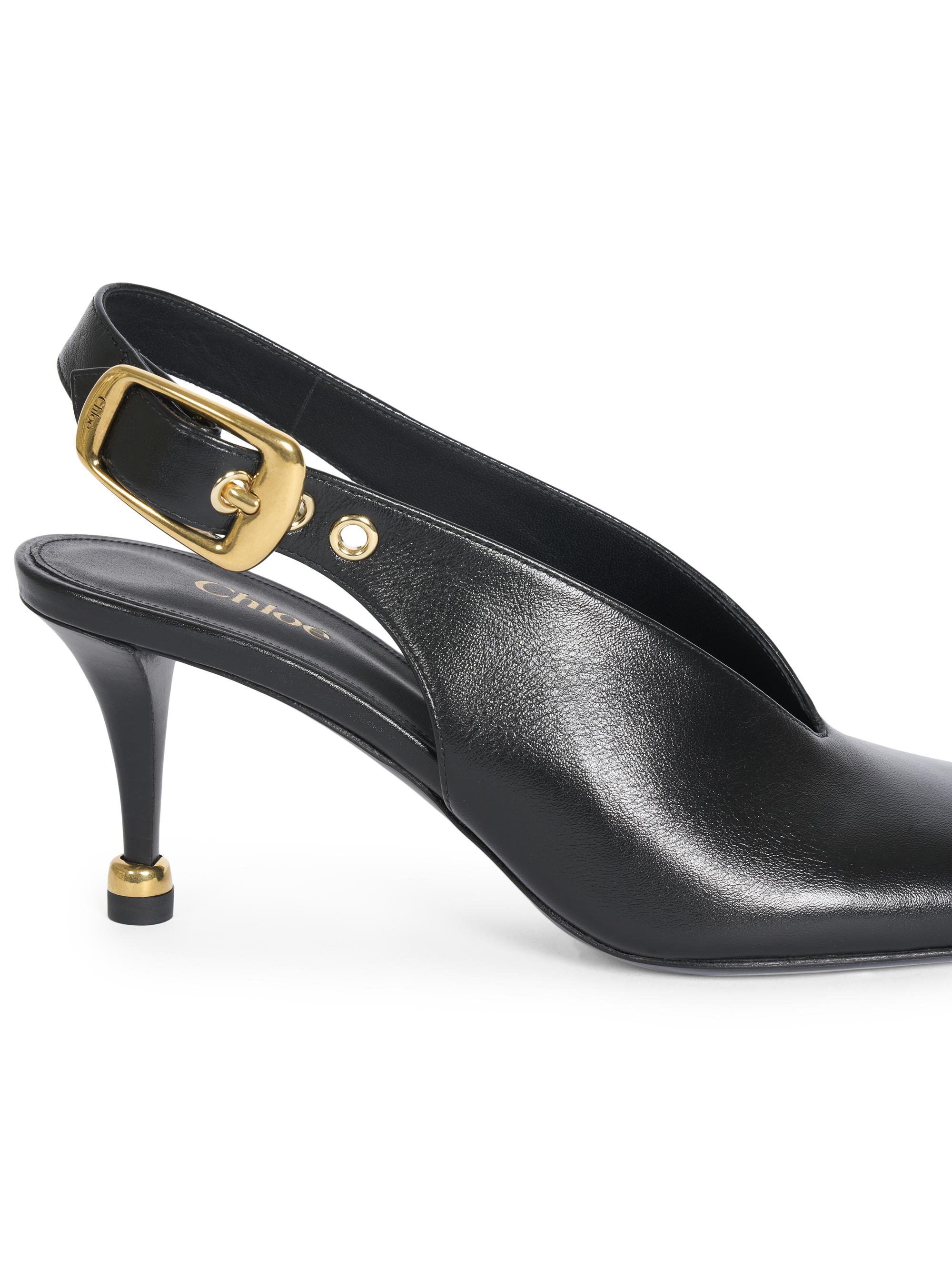Chloé Andrea 70MM Leather Sling-Back Pumps | Saks Fifth Avenue