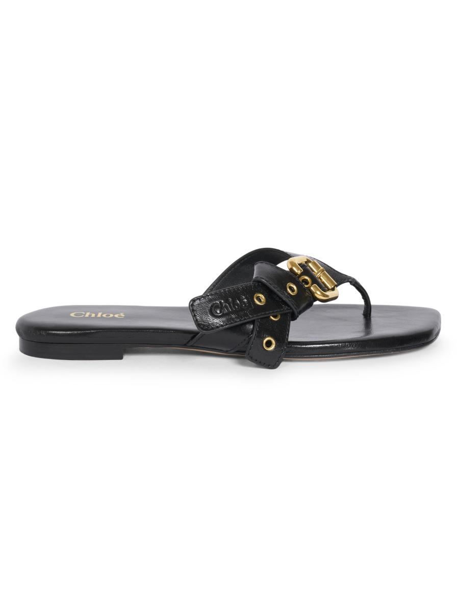 【関税&送料込】Chloe Sandals Black Chloé Flower Sandals Mule in Black | Chloé US