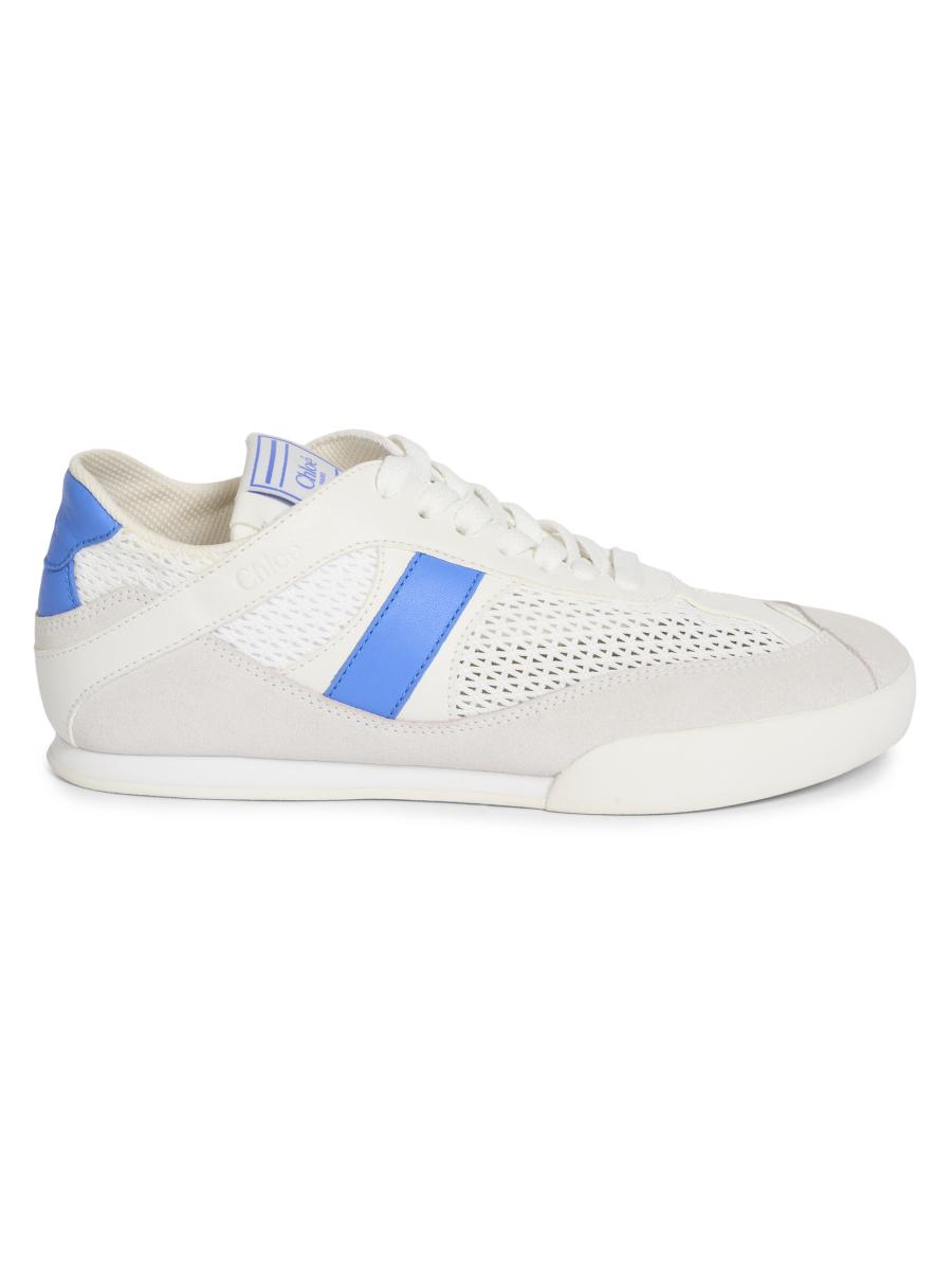 Chloé Kick Mesh-panel Sneakers In Gray