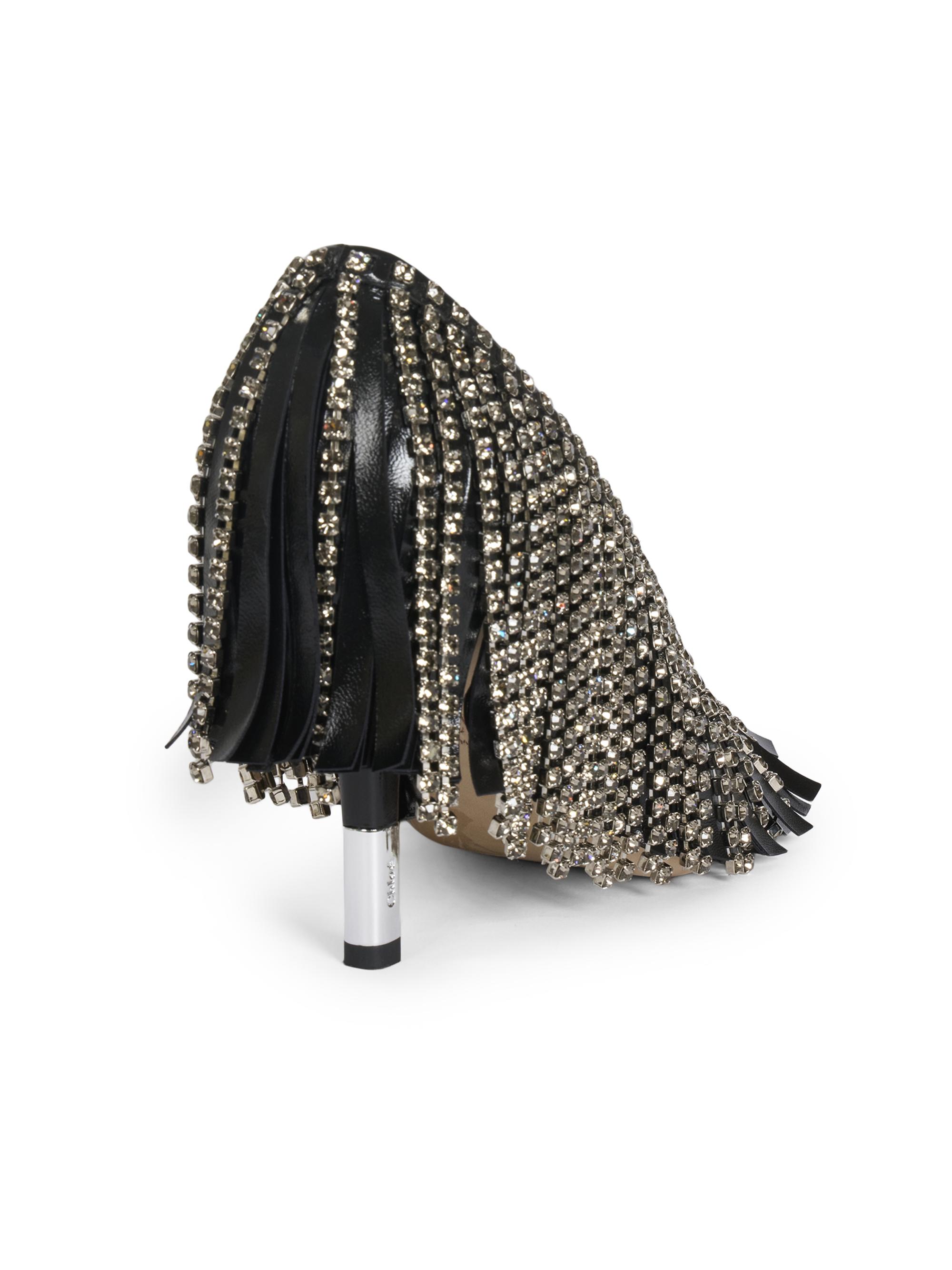 Chloé Mona 95MM Crystal Fringe Leather Pumps | Saks Fifth Avenue