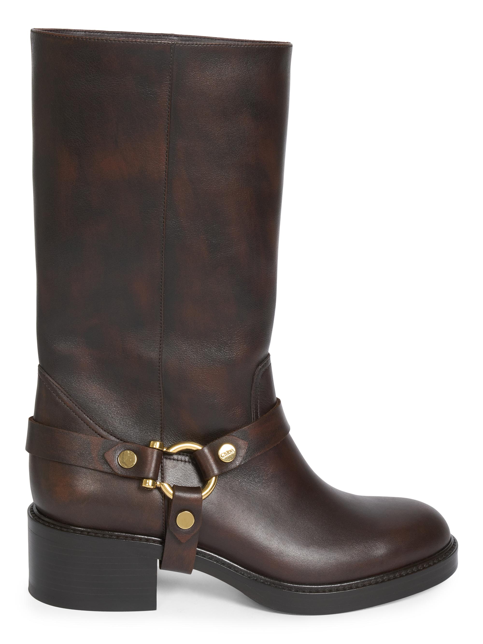 Chloé Women's Dakota Leather Tall Shaft Boots - Oak Brown