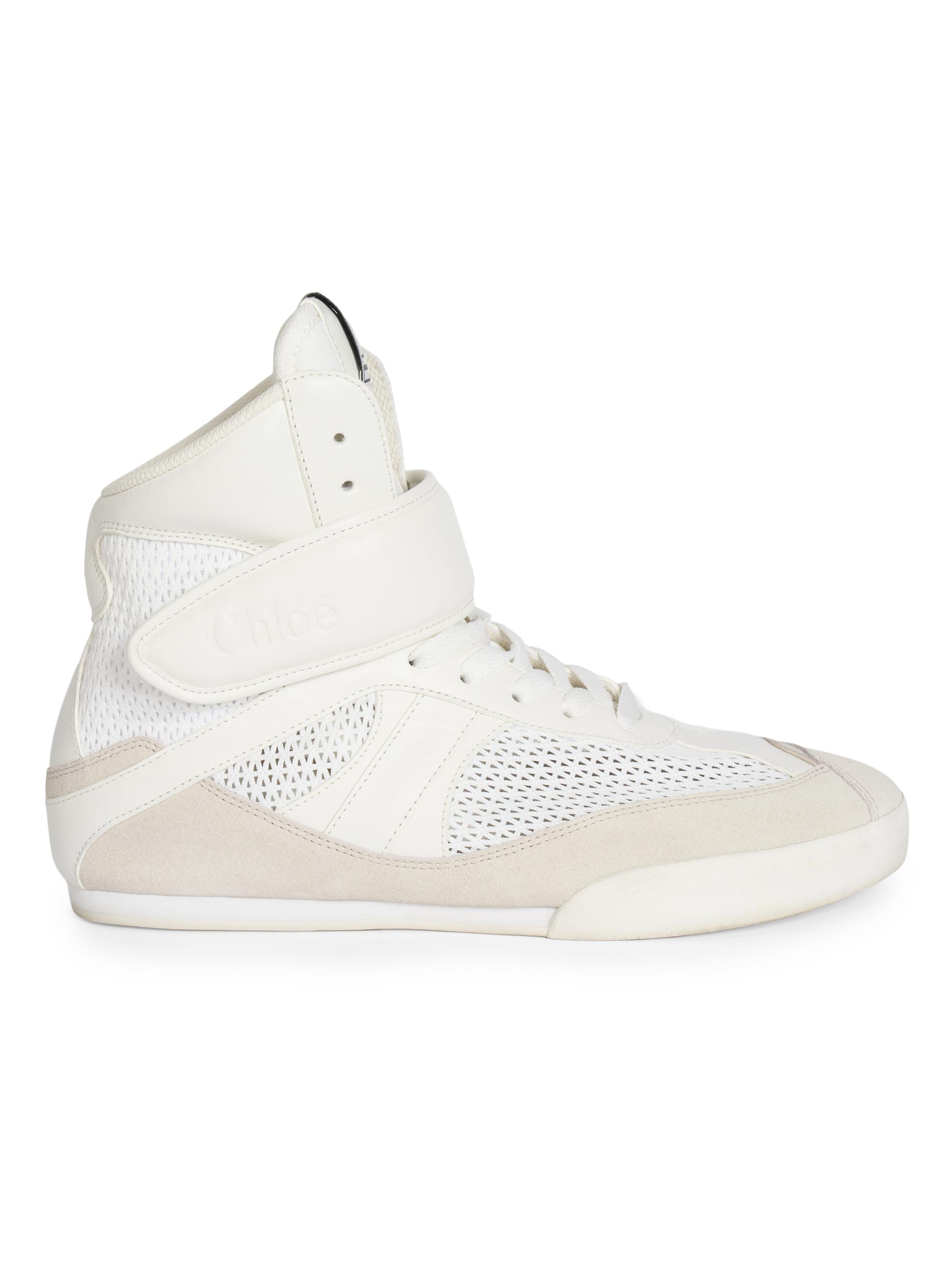 Chloé Women's  Kick High-Top Sneakers - Cloudy Cream