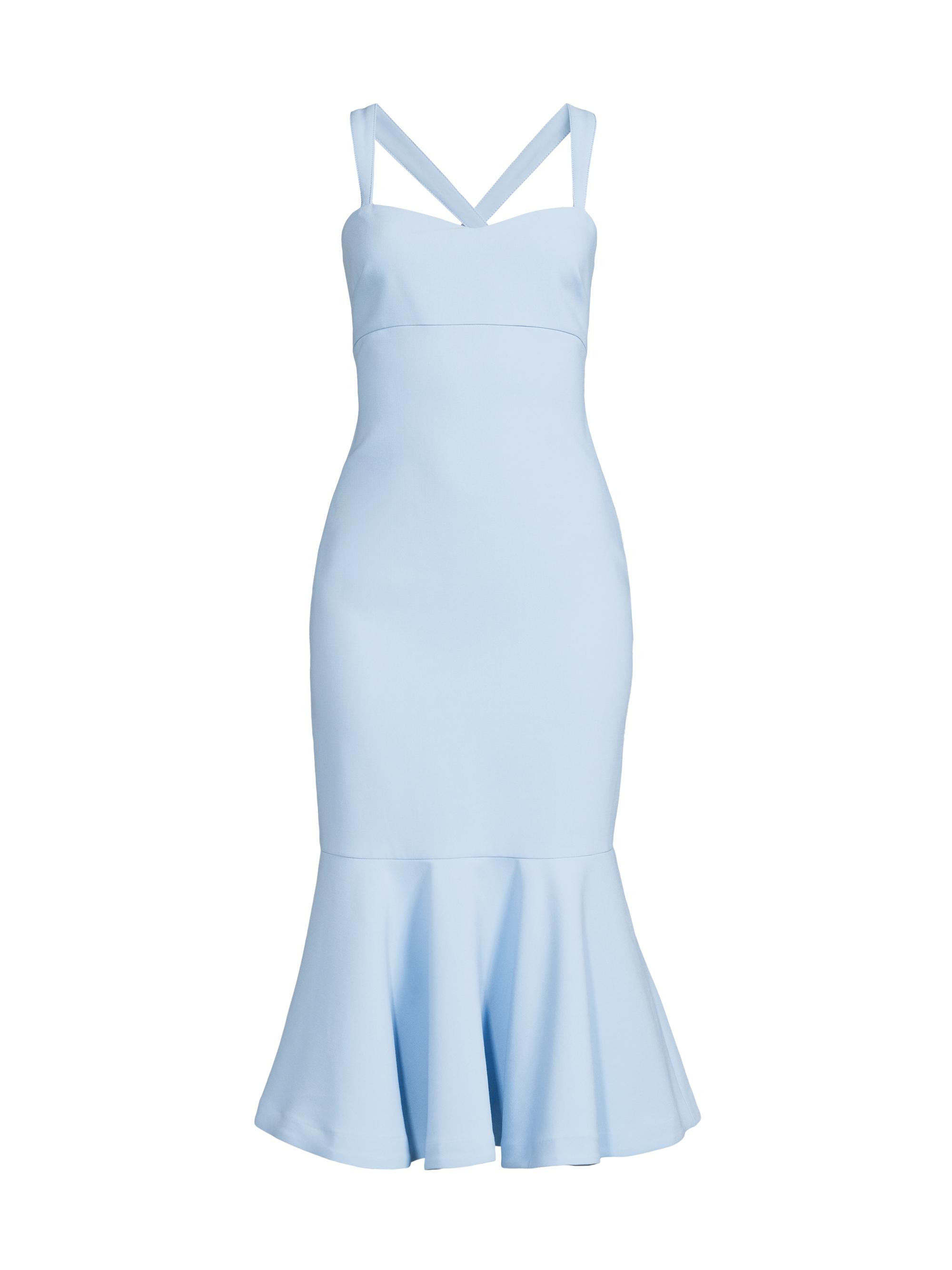 Likely Women's Dalia Sheath Flounce Cocktail Dress - Blue Bell