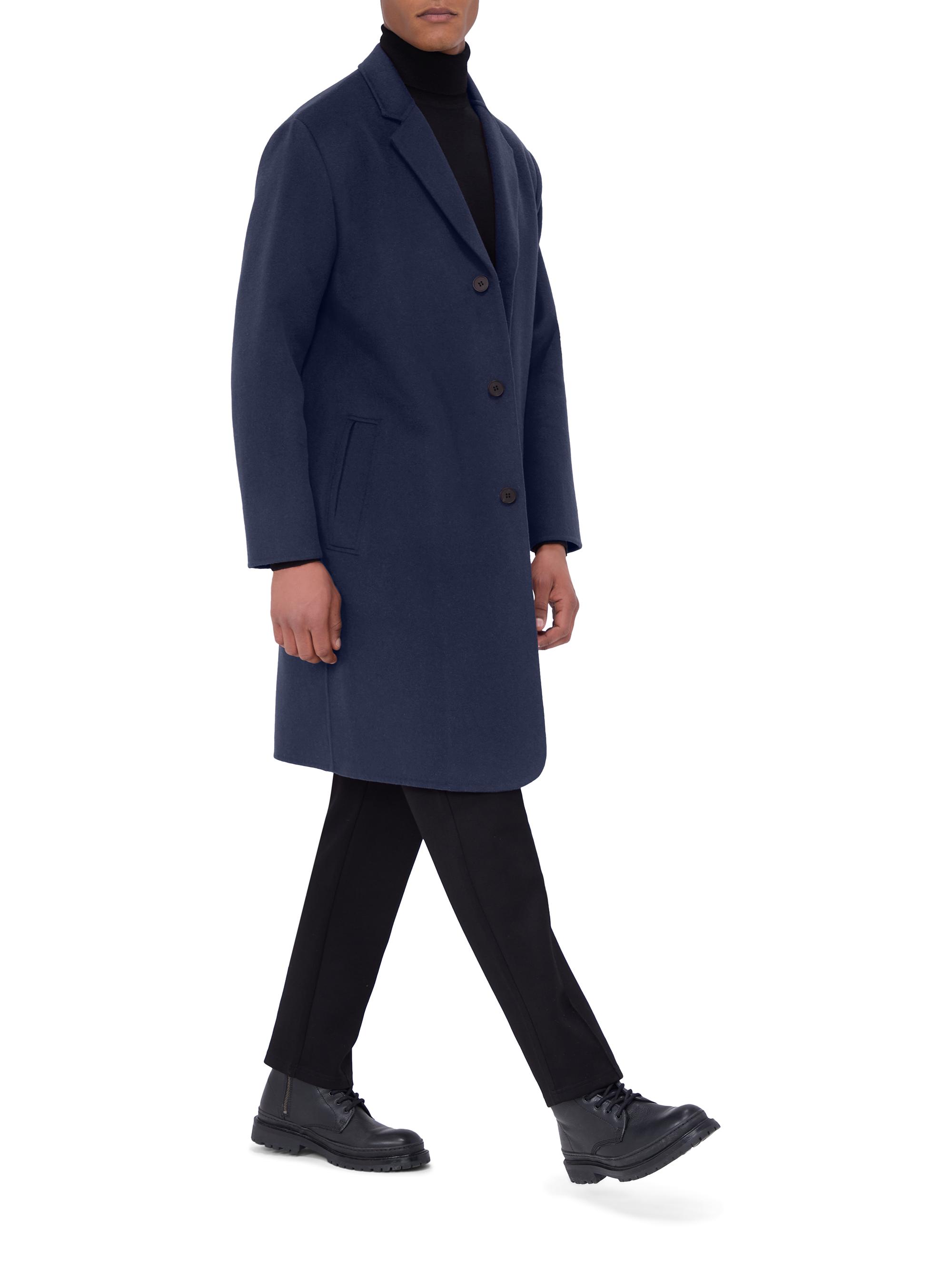 Bugatchi Men's Tailored Wool-Blend Single Breasted Coat - Caramel