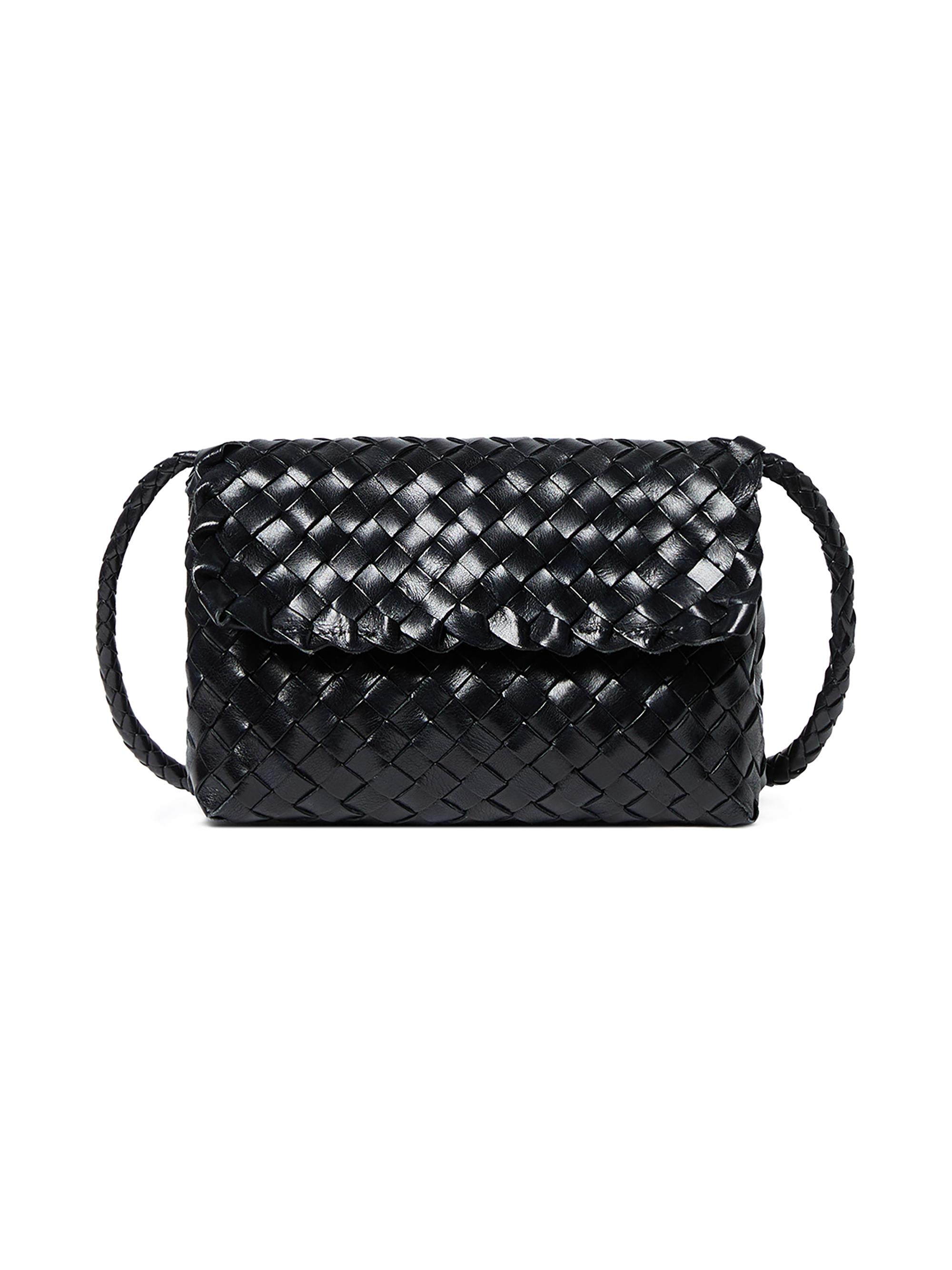 Loeffler Randall Women's Vinnie Woven Leather Crossbody Bag - Black