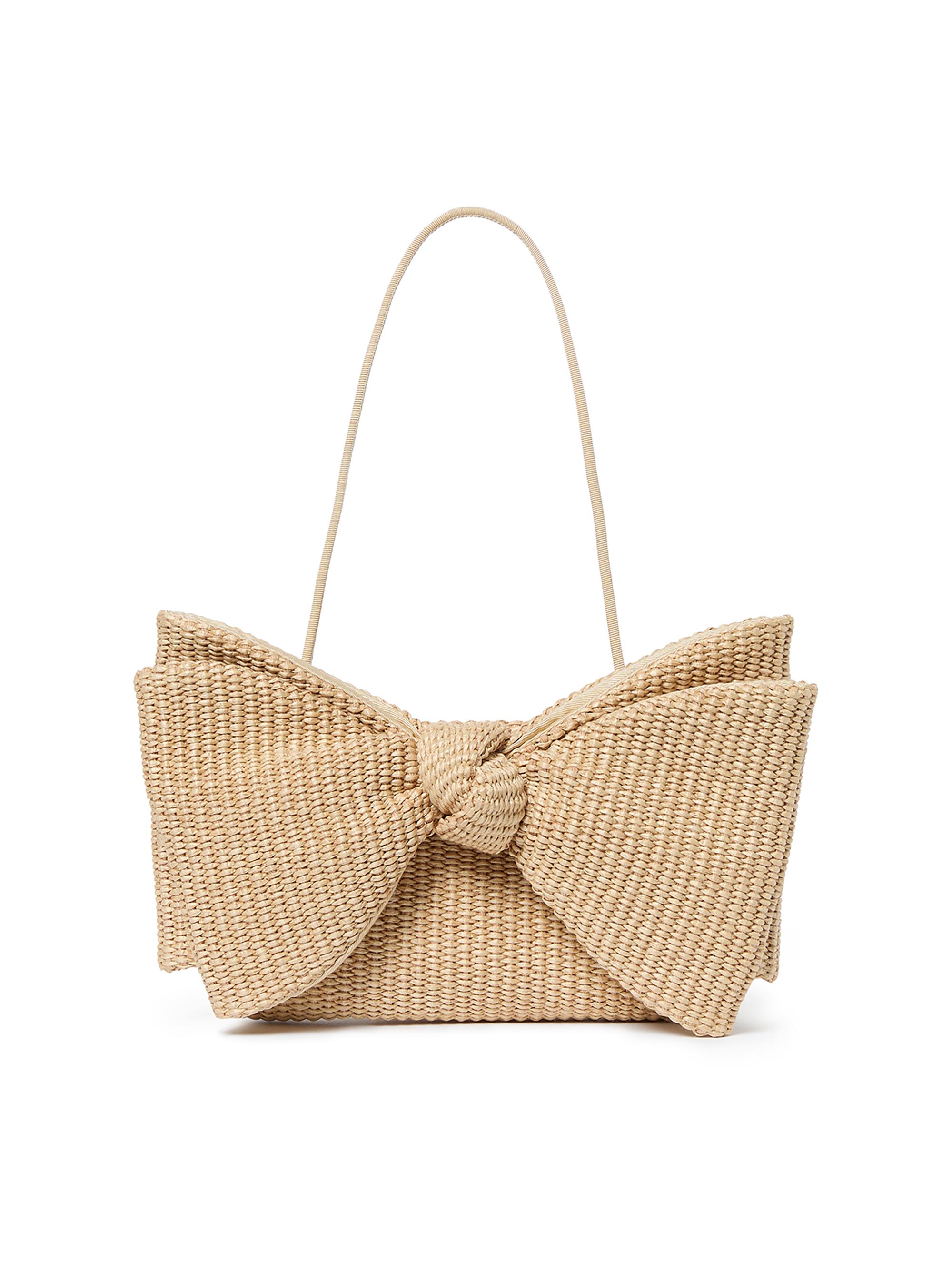 Loeffler Randall Women's Valerie Raffia Bow Shoulder Bag - Natural