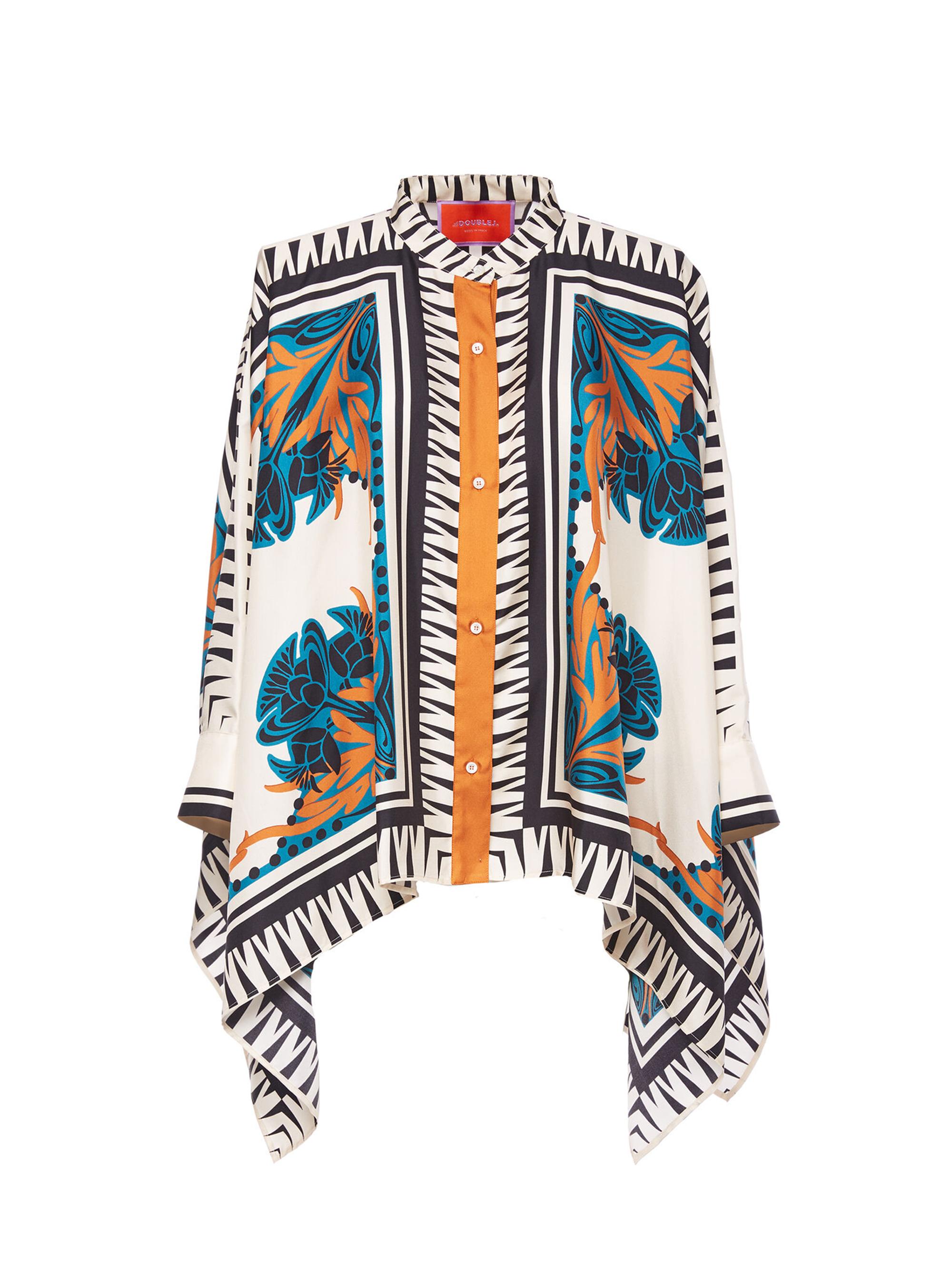 La DoubleJ Women's Foulard Shirt - Blue Petrol