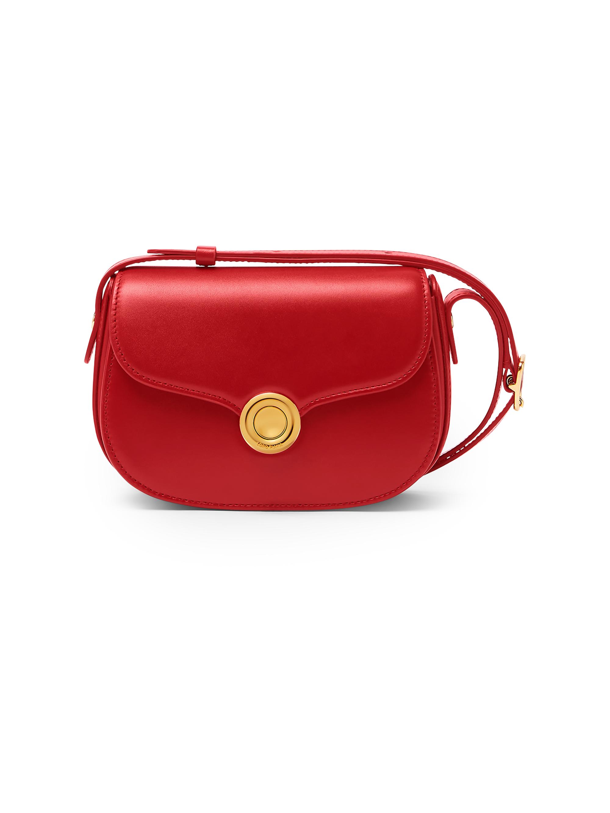 Loro Piana Women's Mini Ghiera Leather Crossbody Bag - Frozen Red Currant