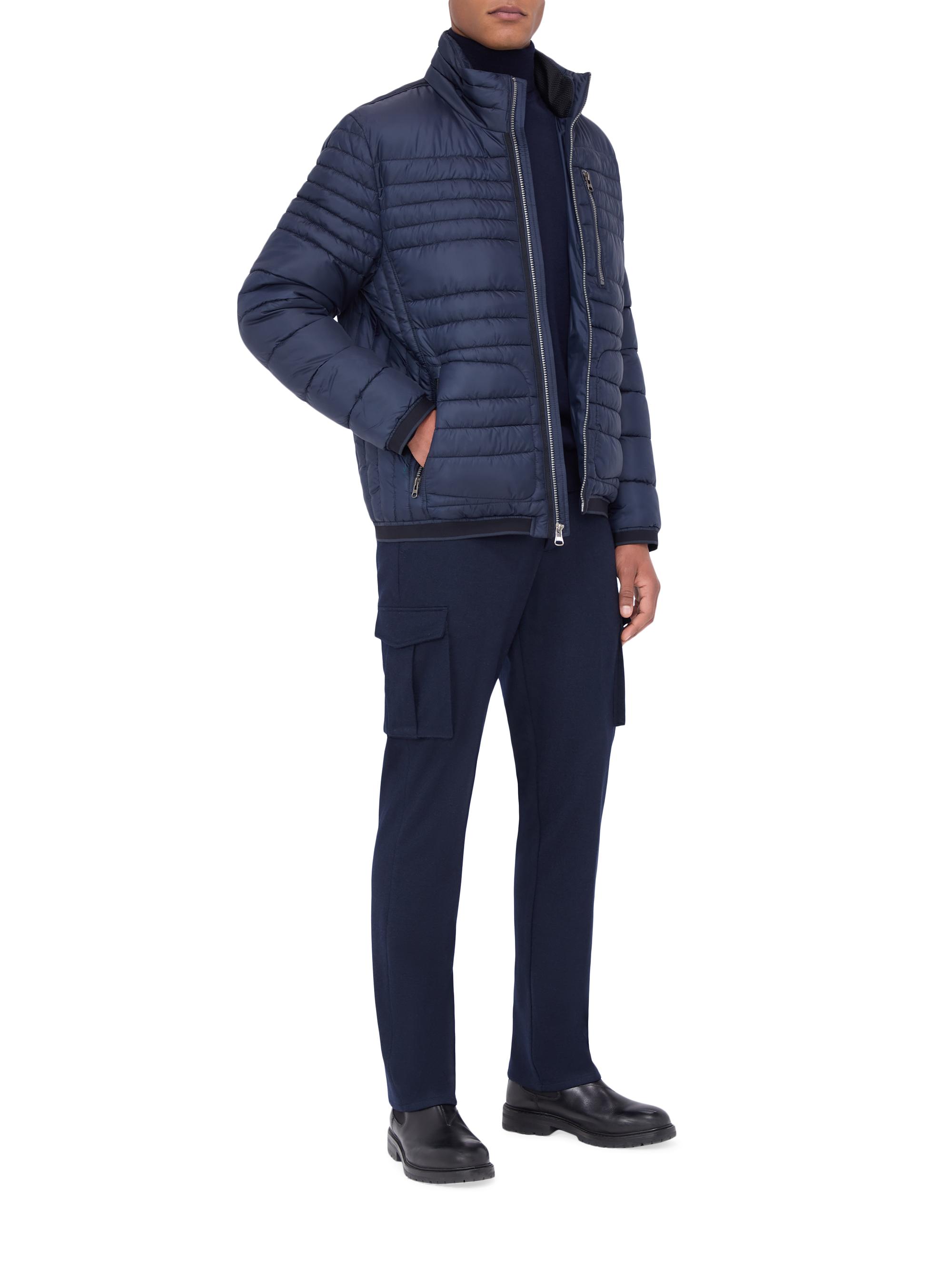 Bugatchi Men's Zip-Up Bomber Jacket - Navy