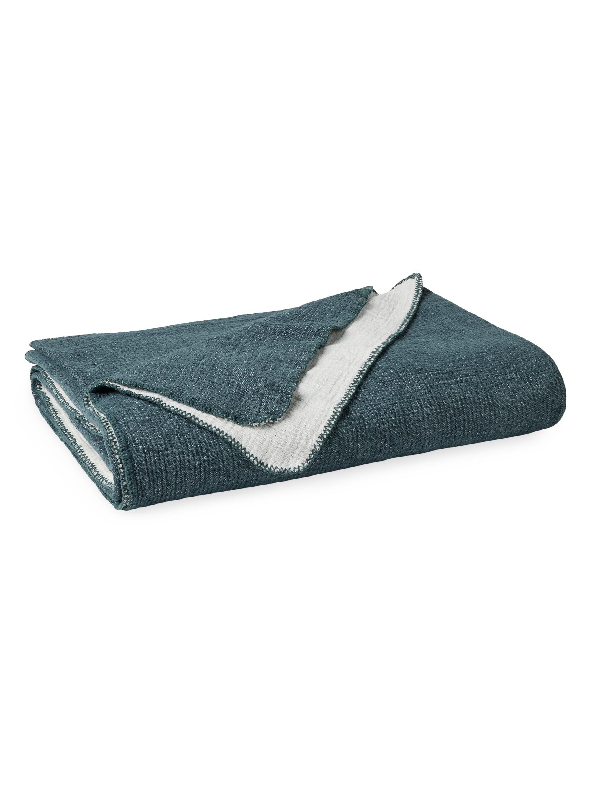Coyuchi Cozy Cotton Organic Blanket - Twilight Blue King