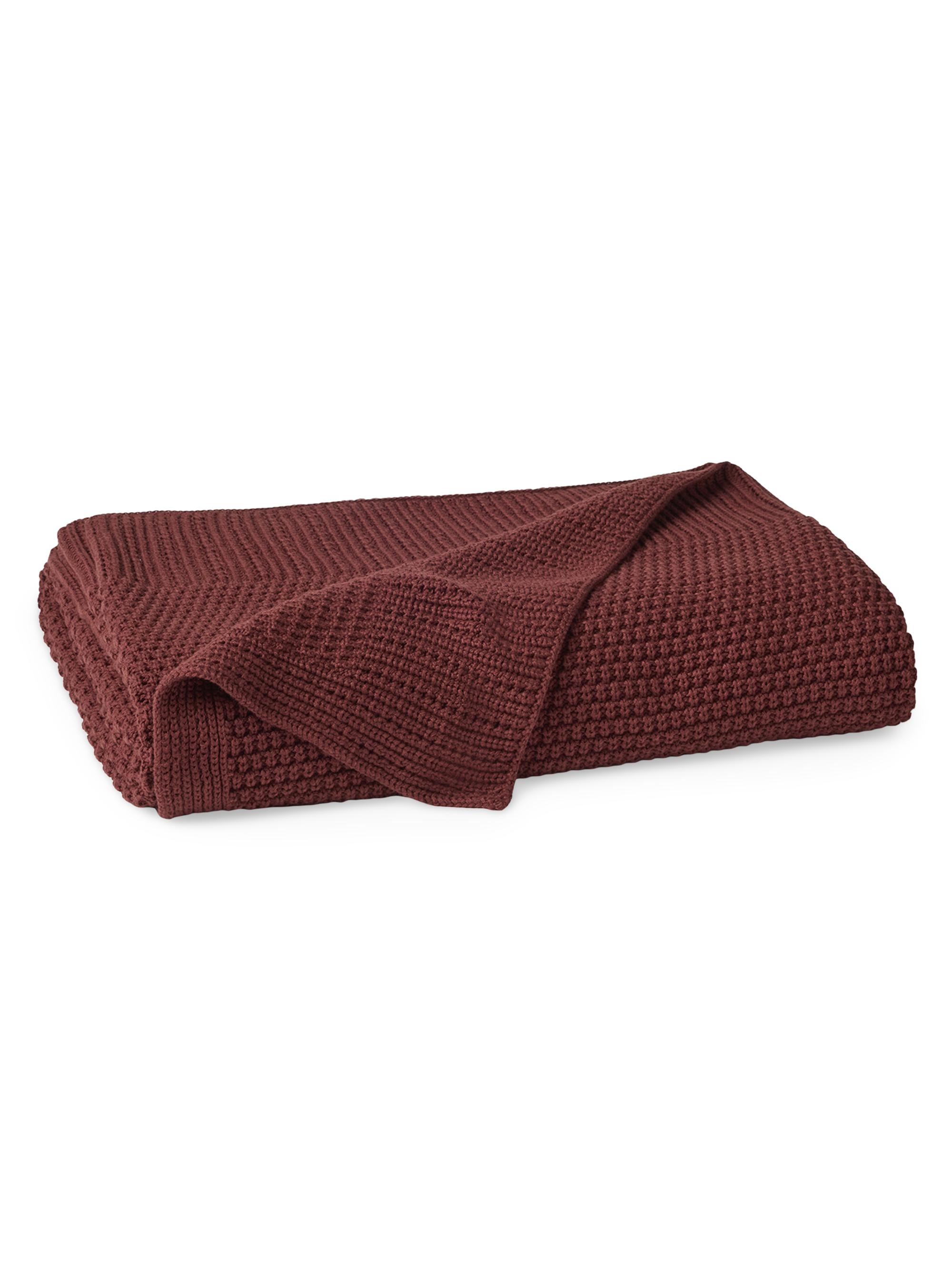 Coyuchi Avalon Organic Knit Throw - Almond