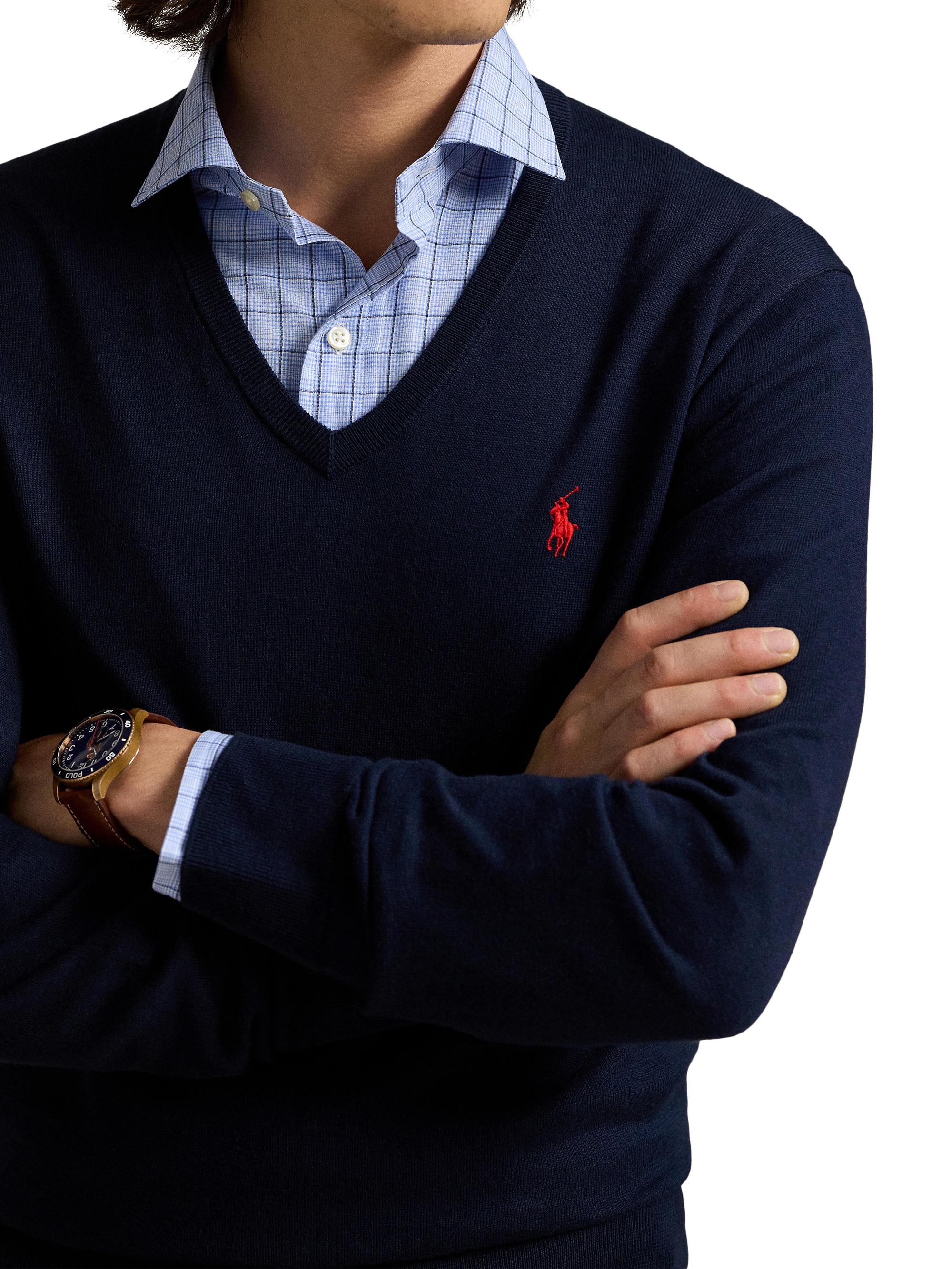 POLO Ralph Lauren Ｖneck sweater  ネイビー 0400022292778_HUNTERNAVY?wid=