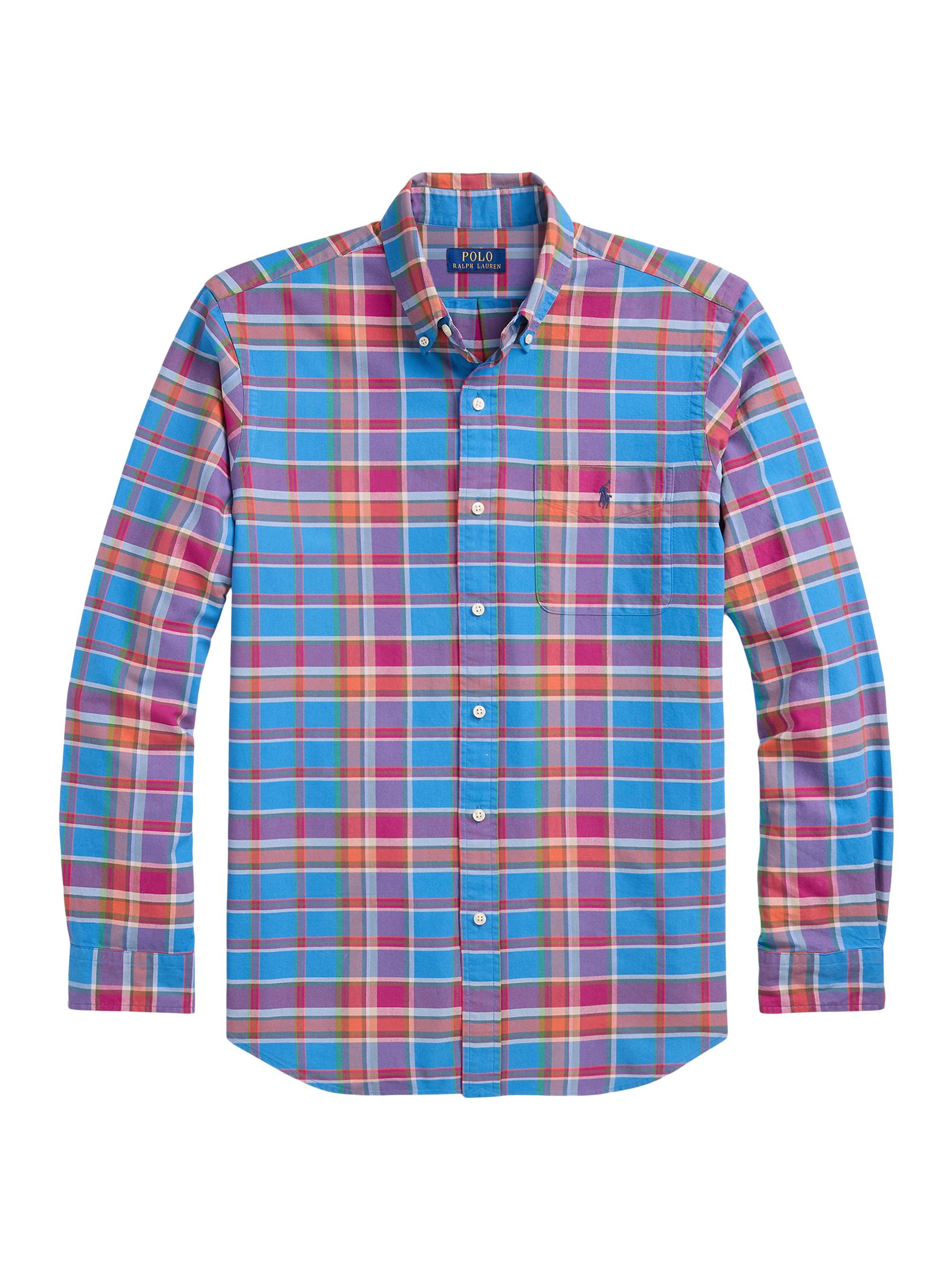 Polo Ralph Lauren Classic-Fit Plaid Button-Down Oxford Shirt Saks