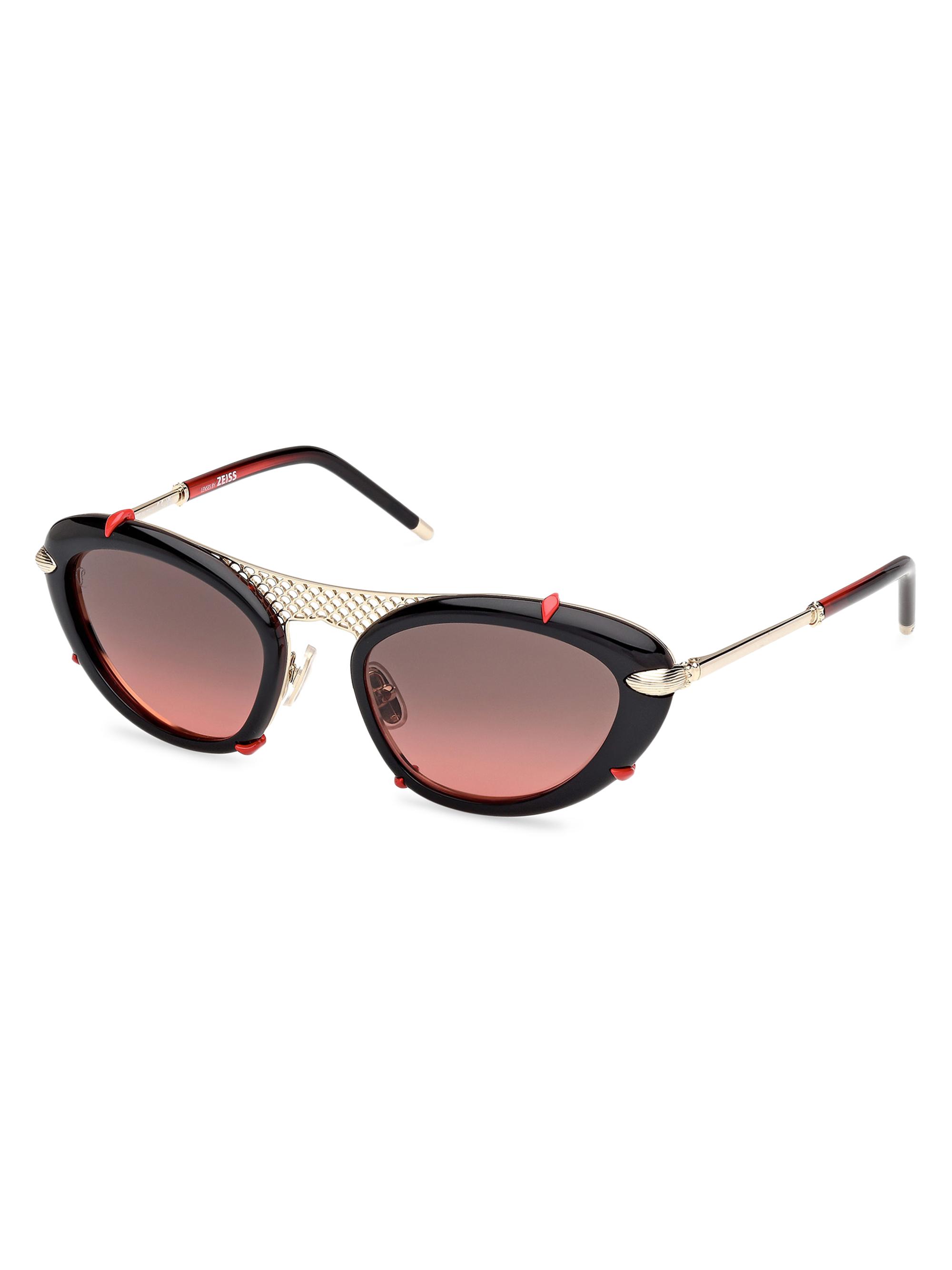 Christian Louboutin Women's 54MM Metal Sunglasses - Gold Black Red