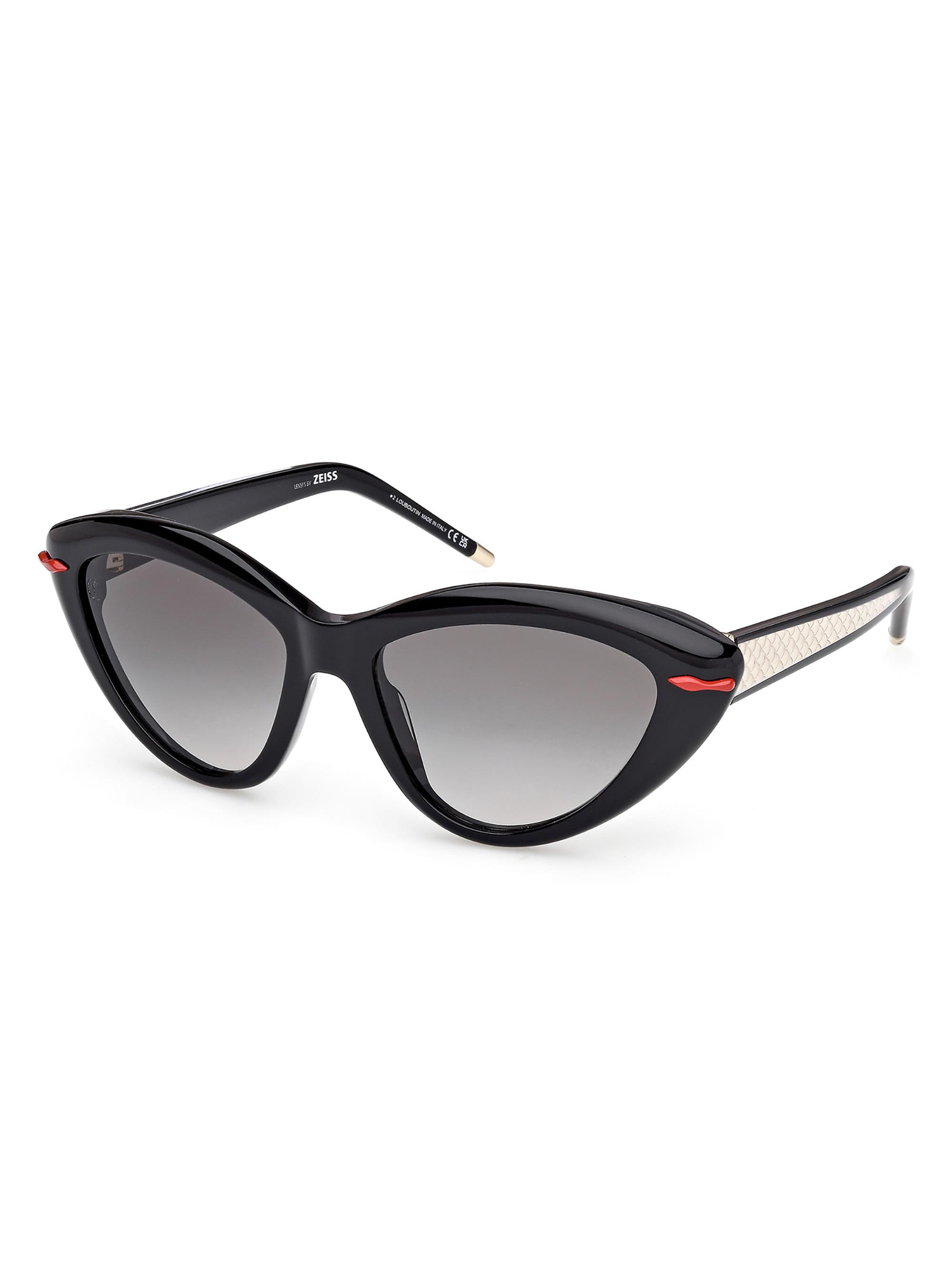 Christian Louboutin Women's 56MM Cat-Eye Sunglasses - Black Gold Black