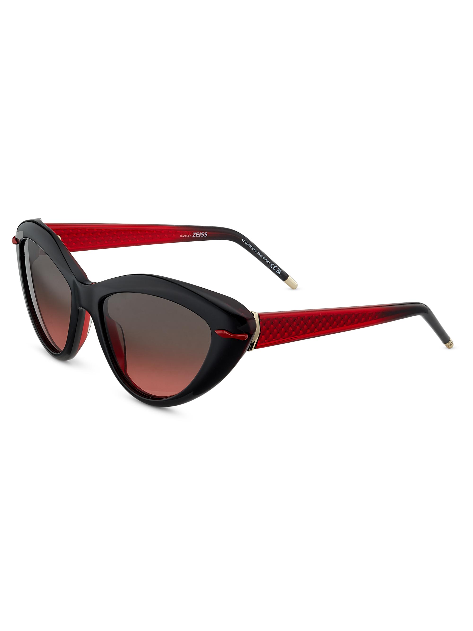 Christian Louboutin Women's 56MM Cat-Eye Sunglasses - Black Red
