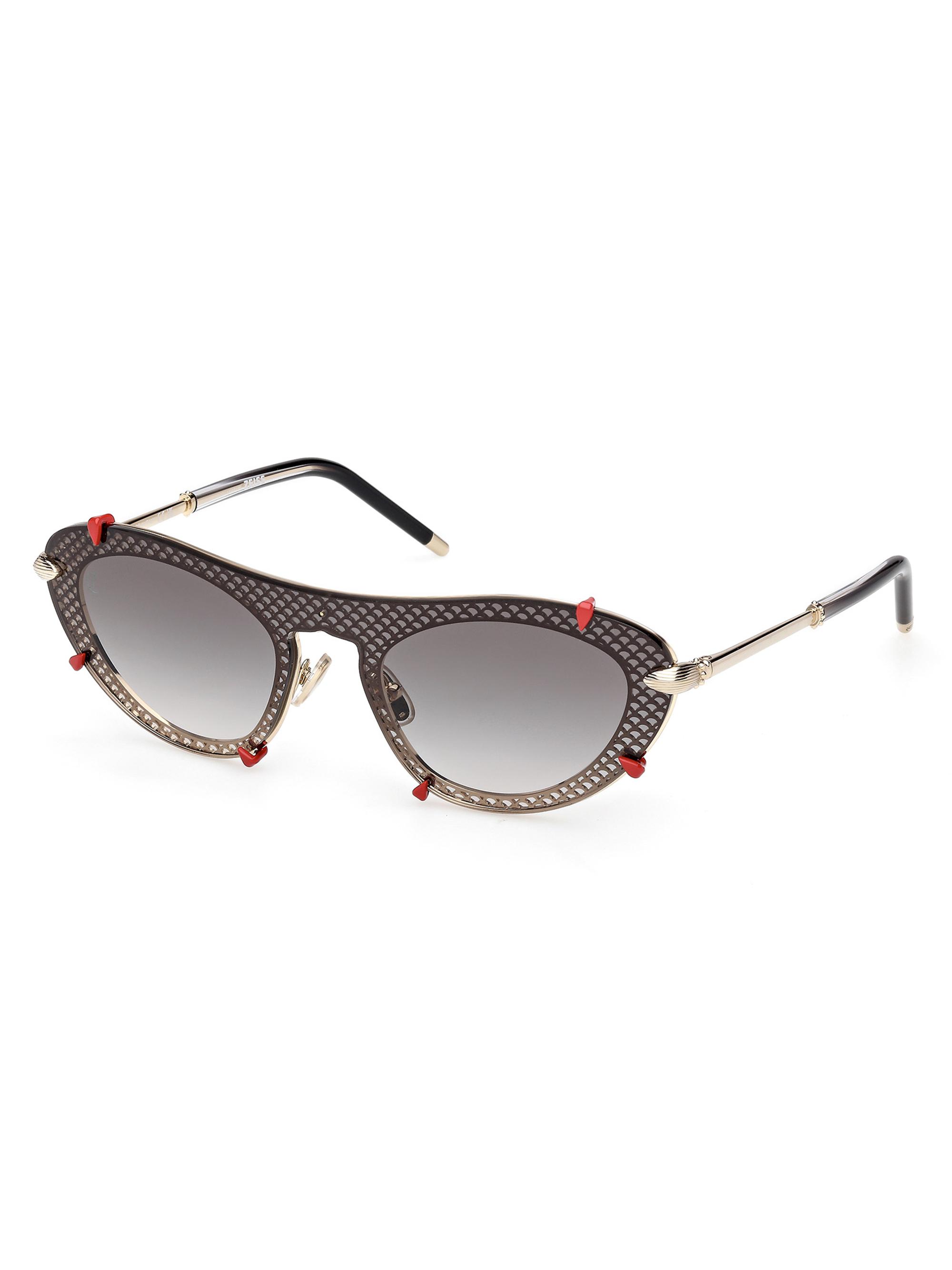 Christian Louboutin Women's Cat-Eye Sunglasses - Black Gold Black