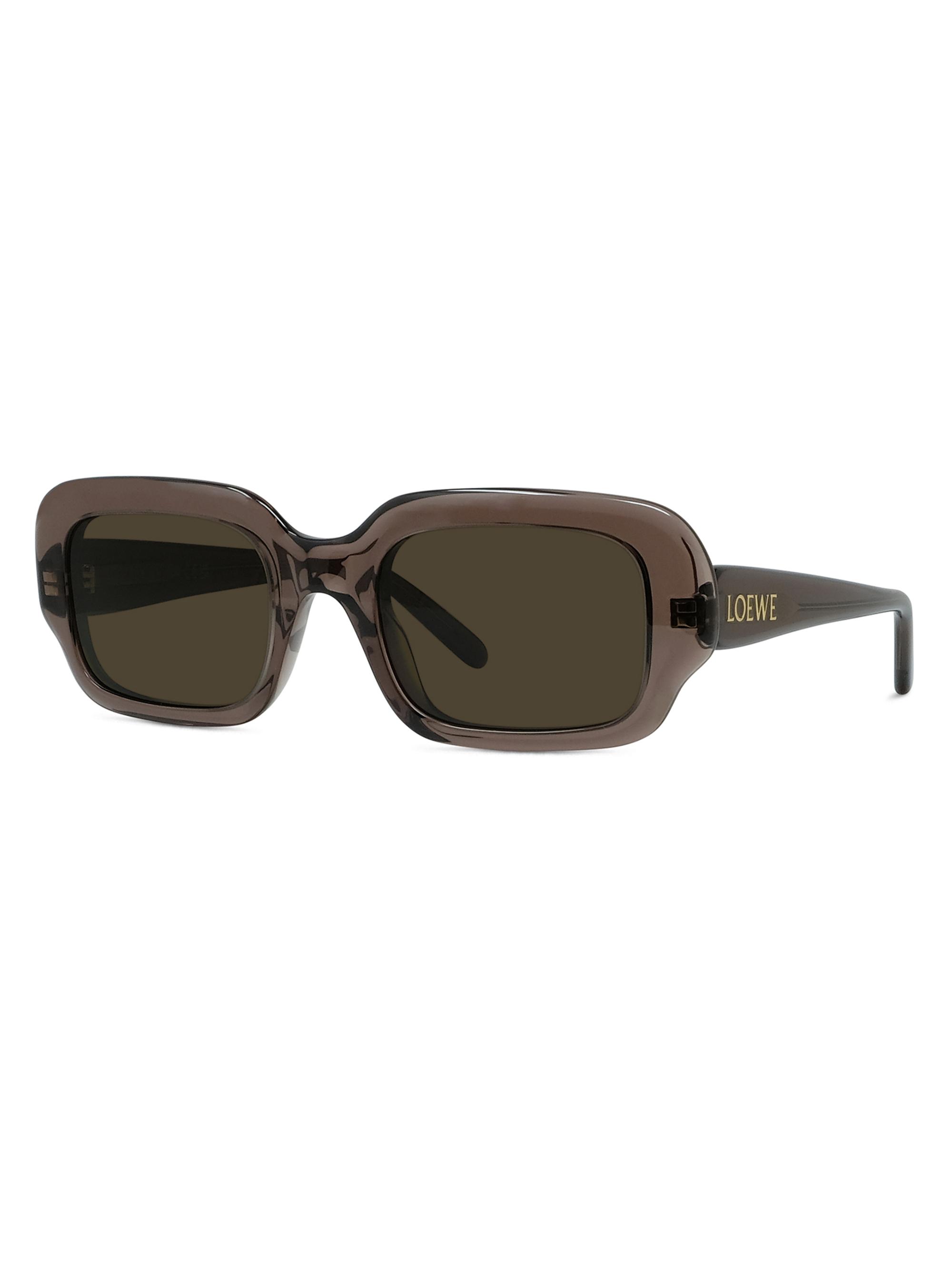 LOEWE Women's Slim 54mm Rectangular Sunglasses - Brown
