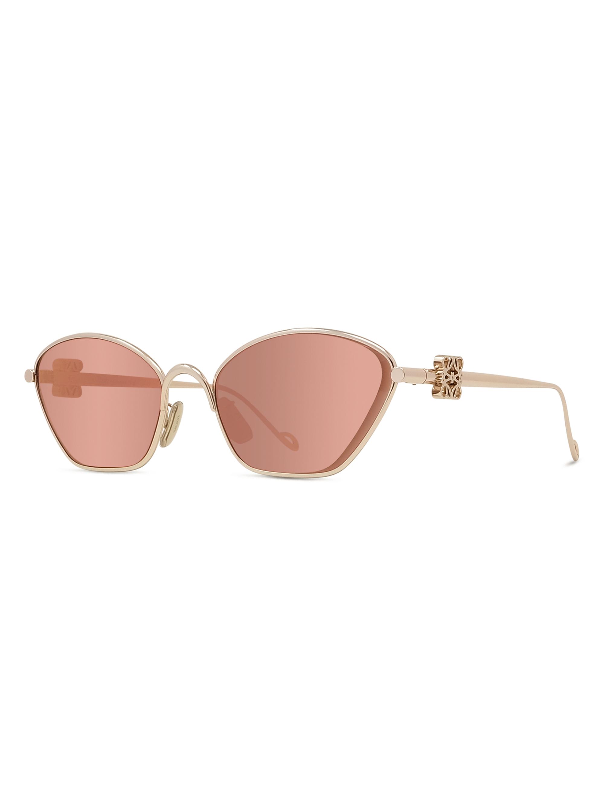 LOEWE Women's Mirrored Anagram 57MM Cat-Eye Sunglasses - Gold Rose Gold | Thumbnail 9
