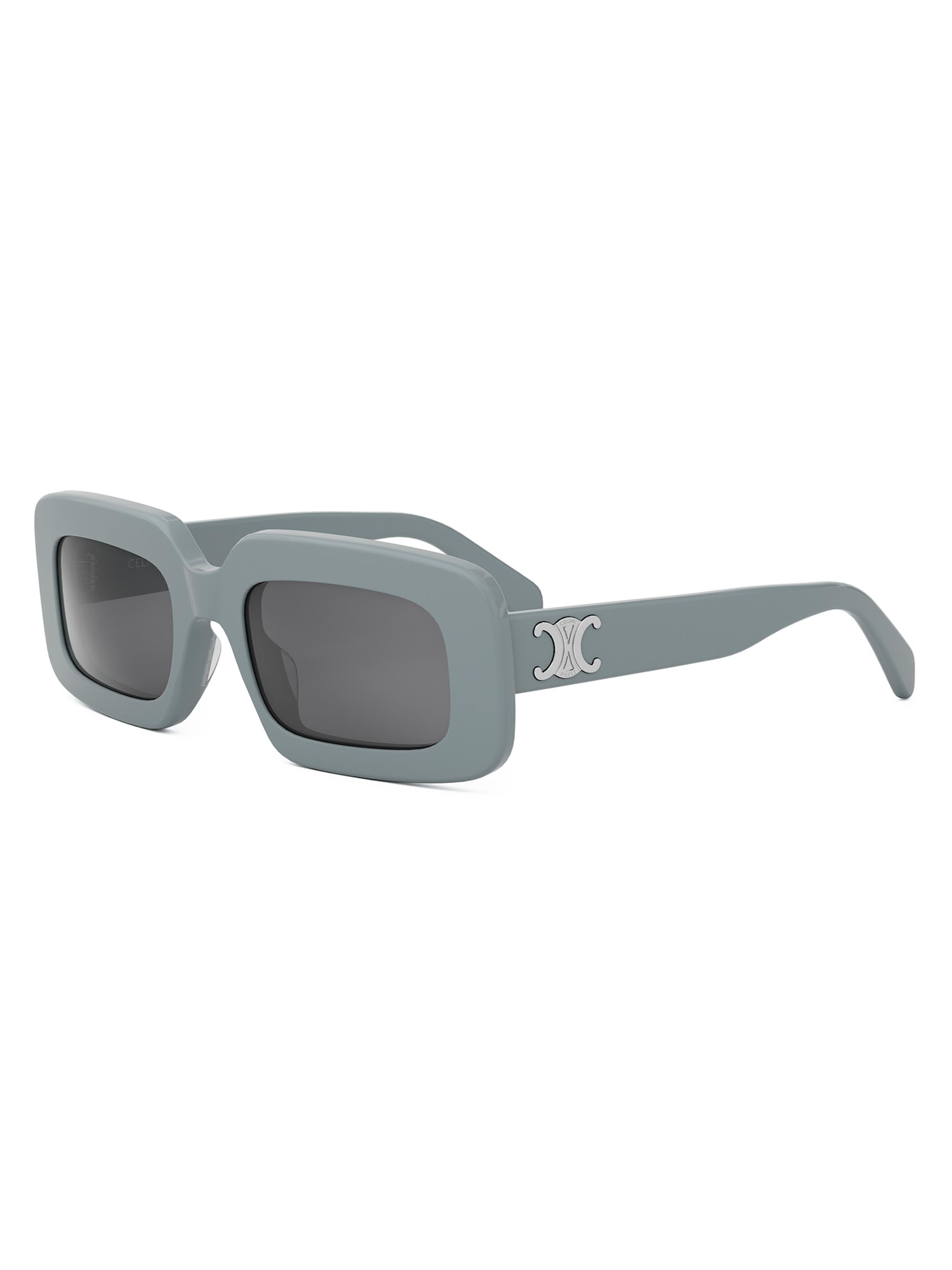 CELINE Men's Triomphe 54mm Rectangular Sunglasses - Grey Smoke