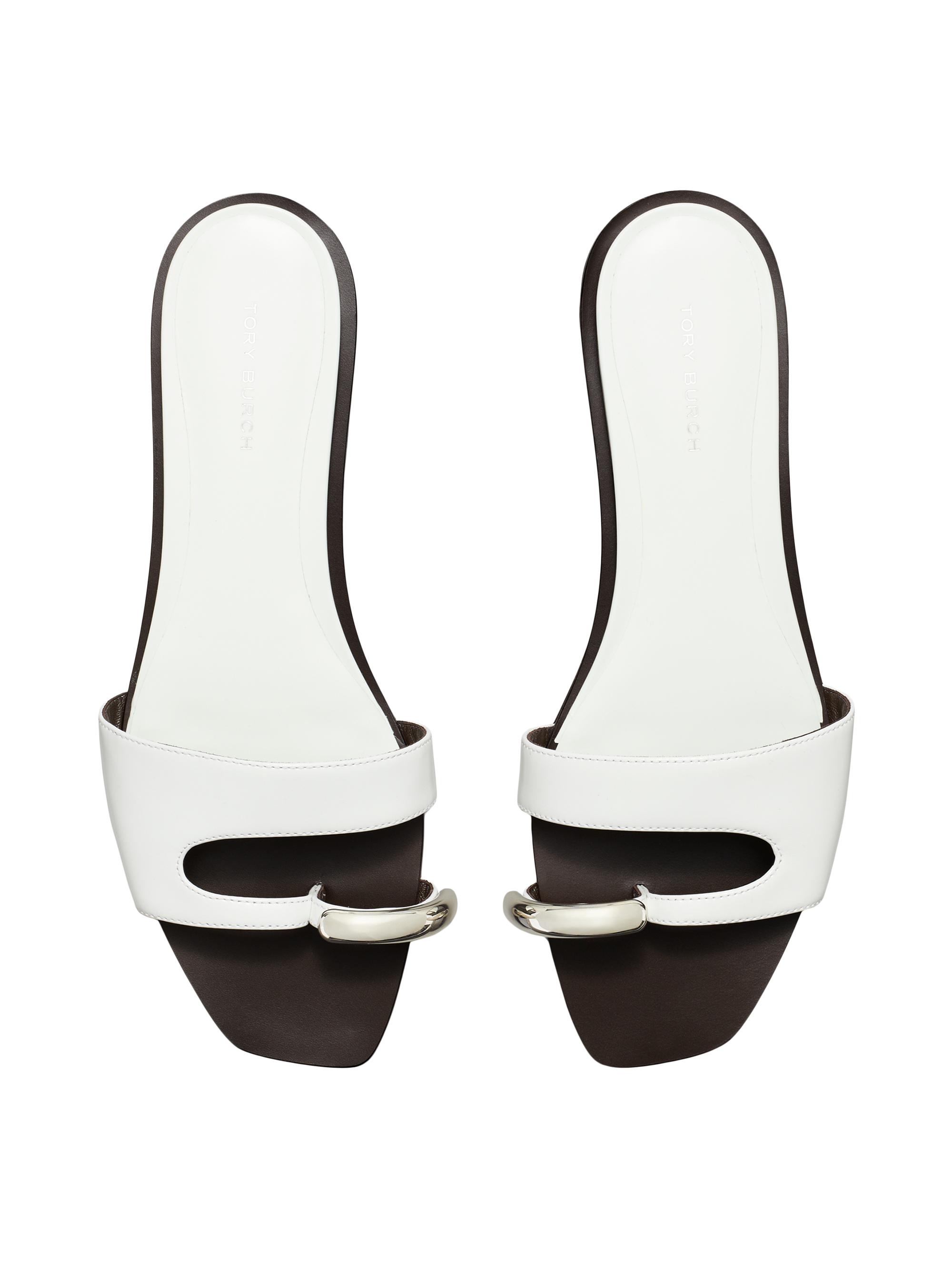 Tory Burch Pierced Leather Slide Sandals | Saks Fifth Avenue