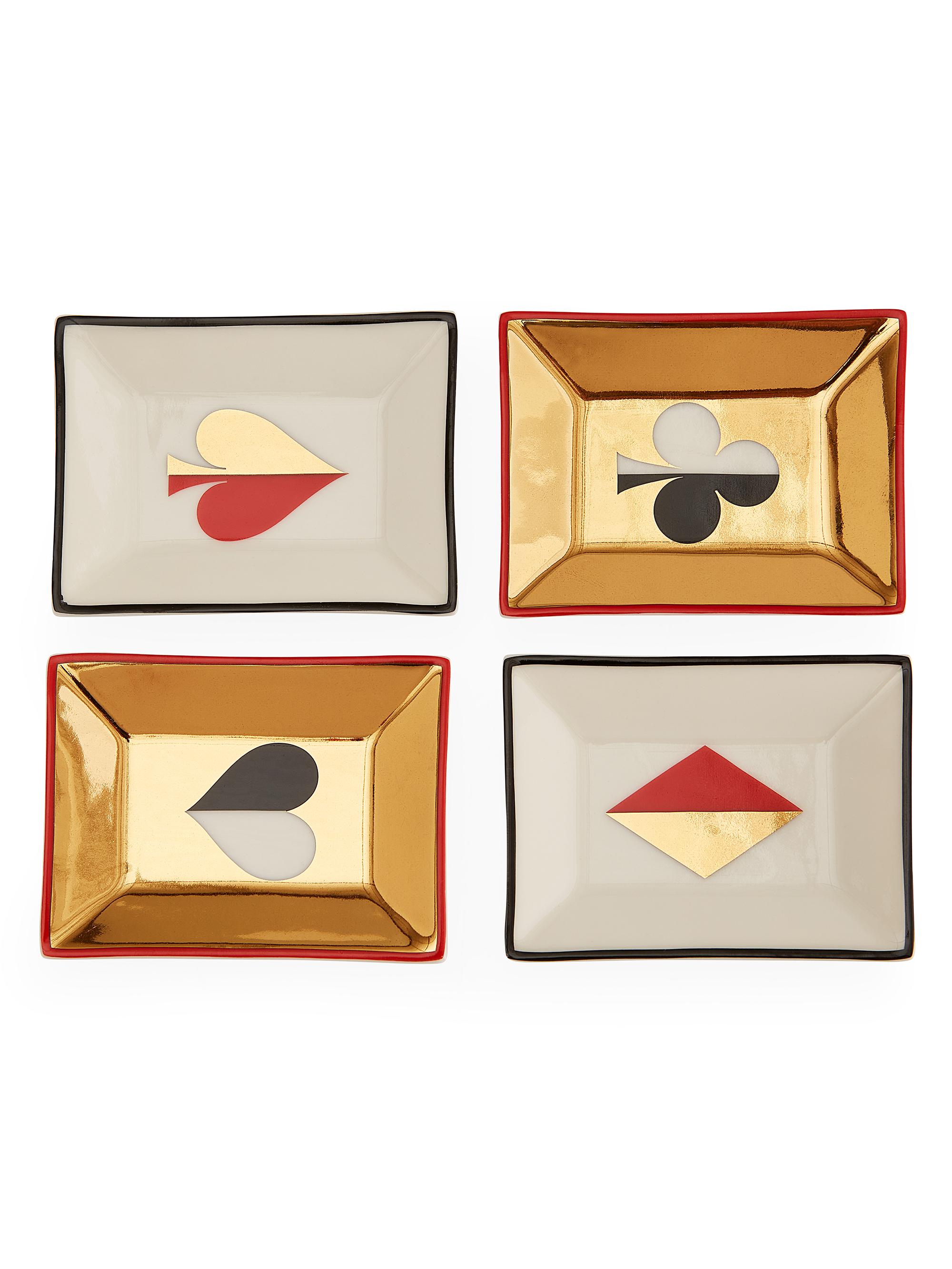 Jonathan Adler Dealer's Choice 4-Piece Porcelain Tray Set