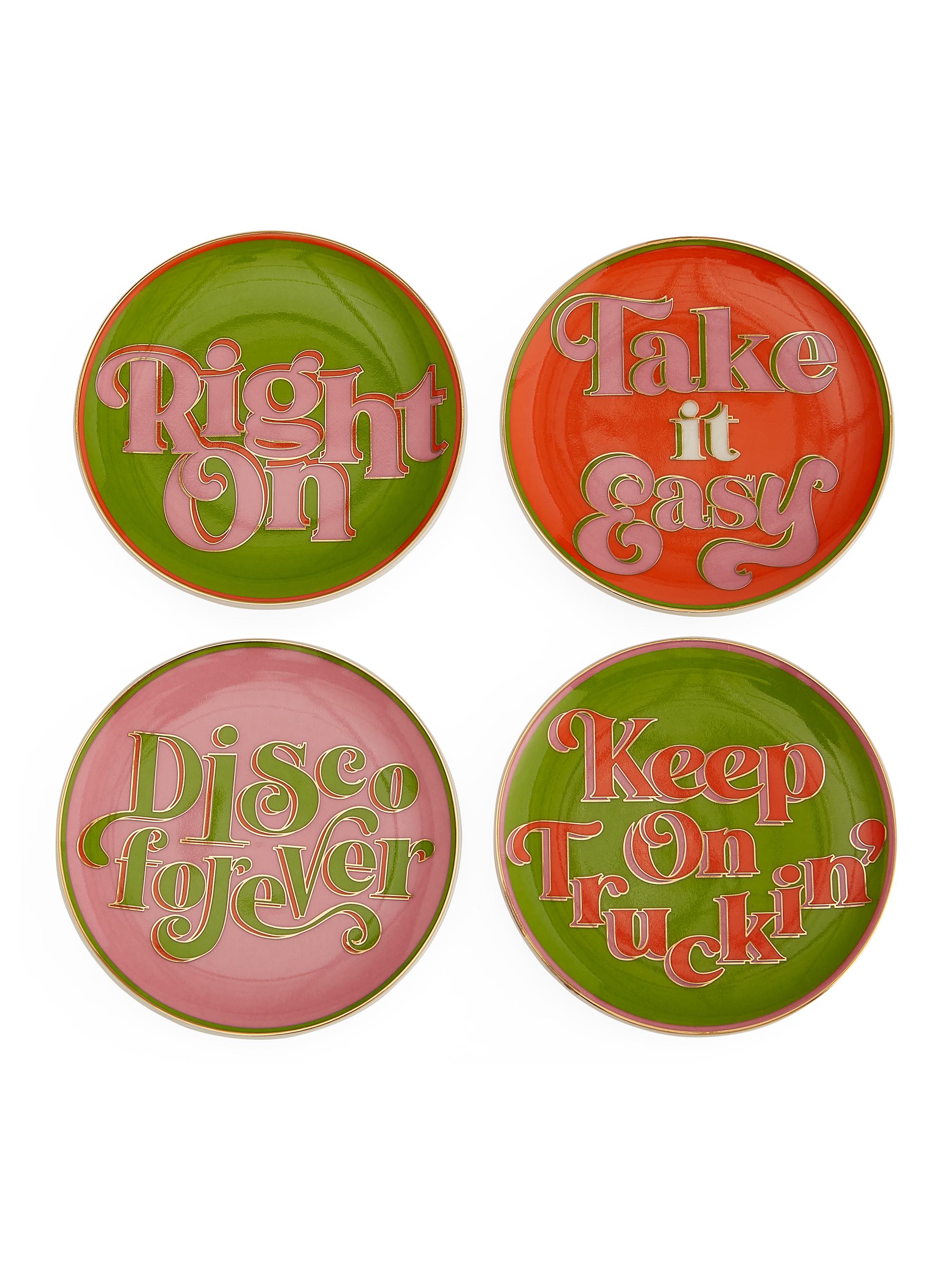 Jonathan Adler Deep Thoughts 4-Piece Porcelain Coaster Set | Saks