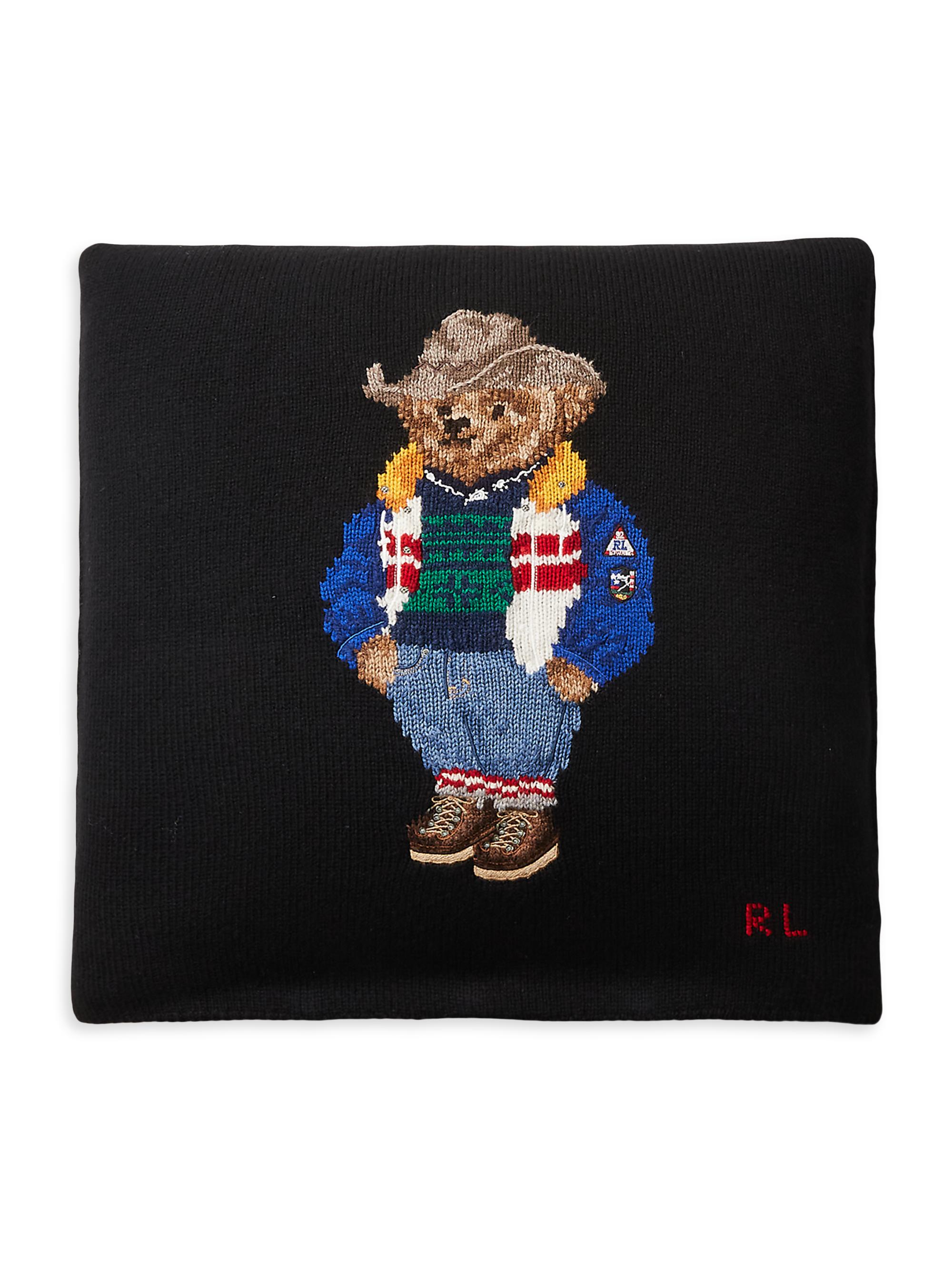 Ralph Lauren RL Bear Knit Throw Pillow | Saks Fifth Avenue