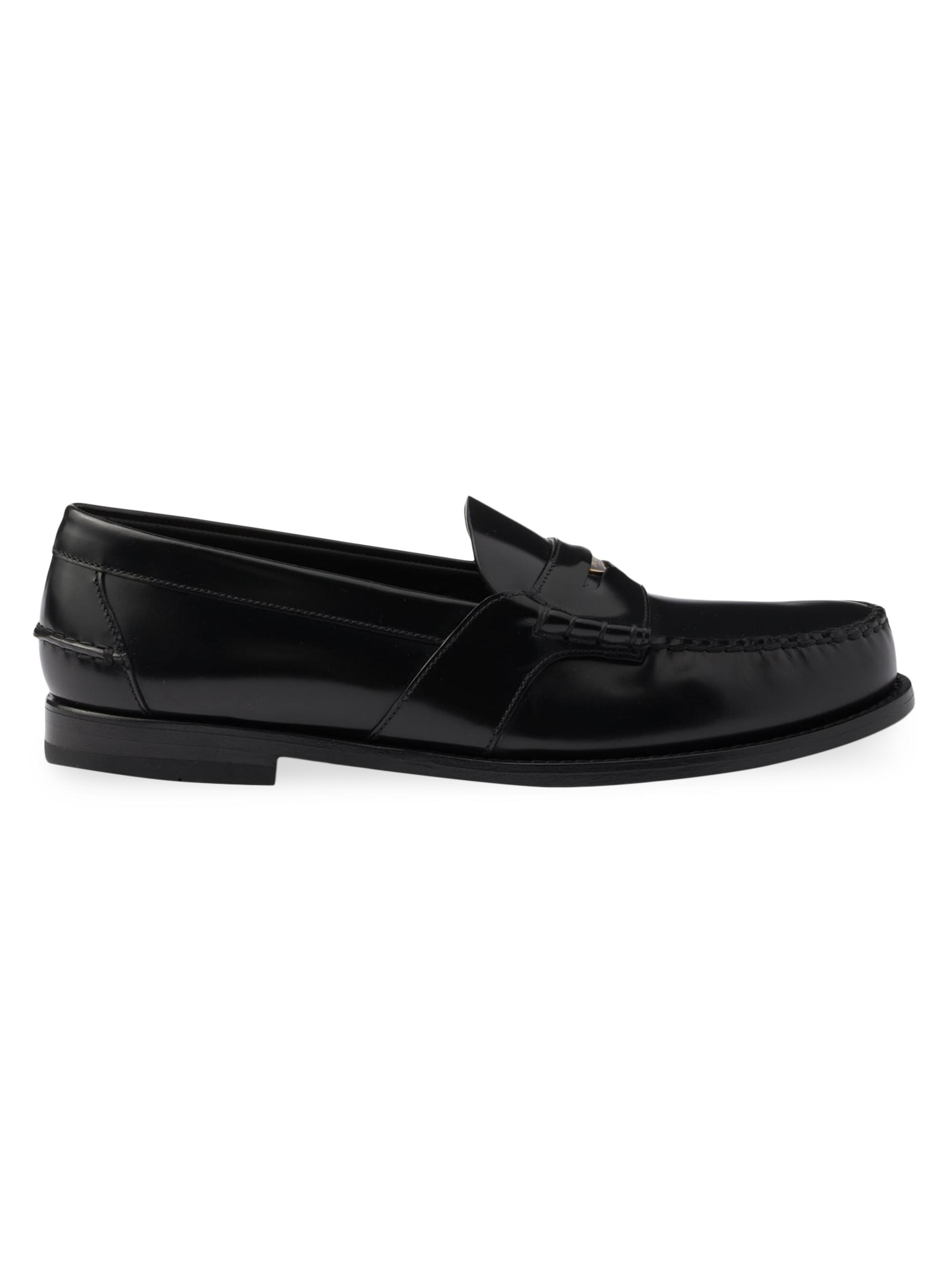 Prada Brushed Leather Loafers | Saks Fifth Avenue
